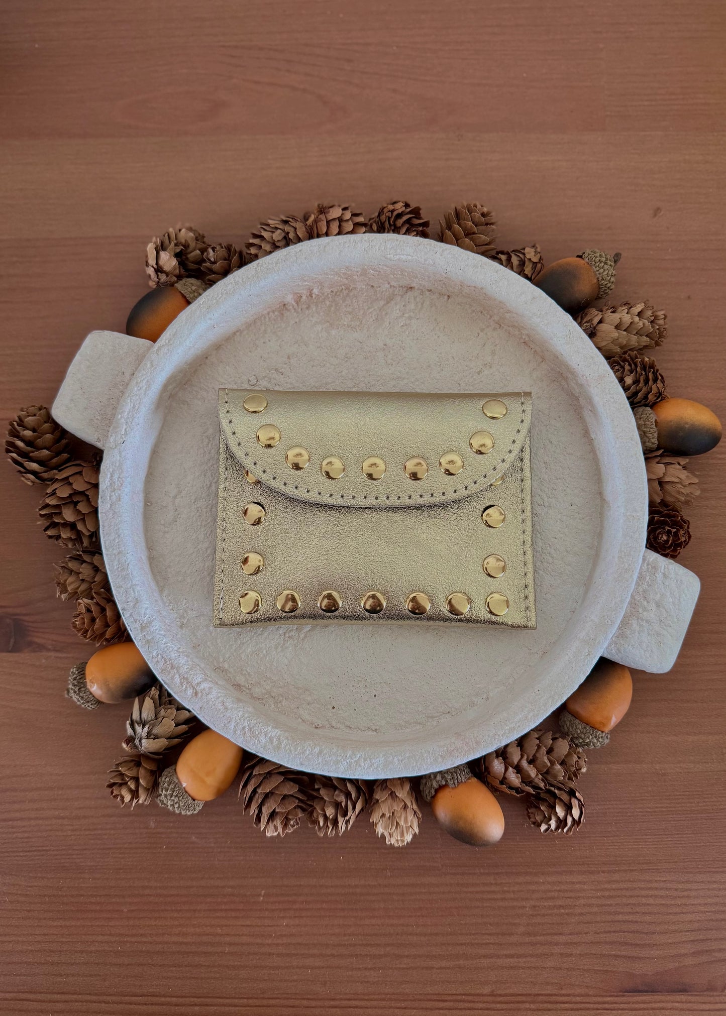 Porte Cartes 100% cuir | irisé effet paillettes