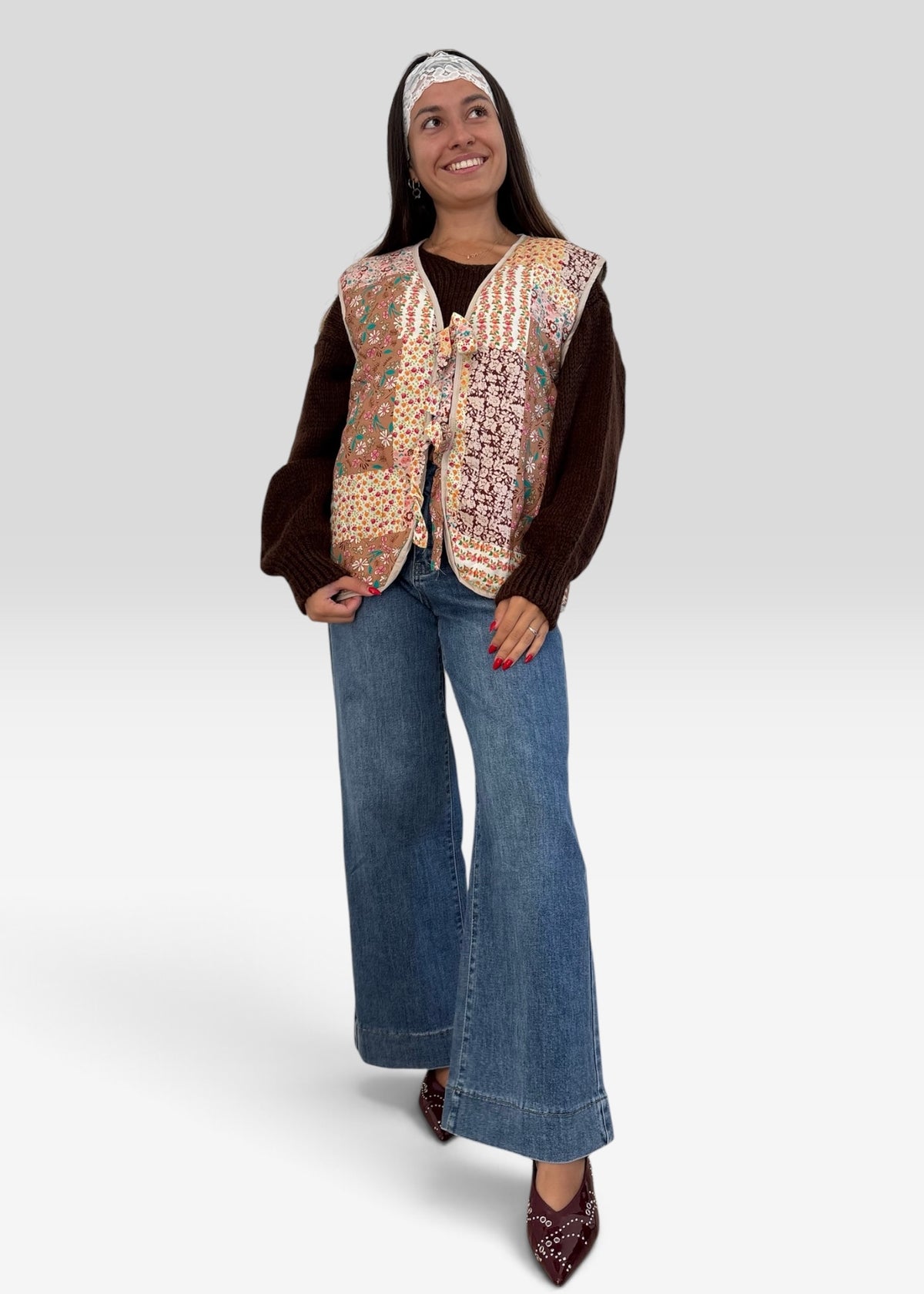 Veste sans manche à motifs