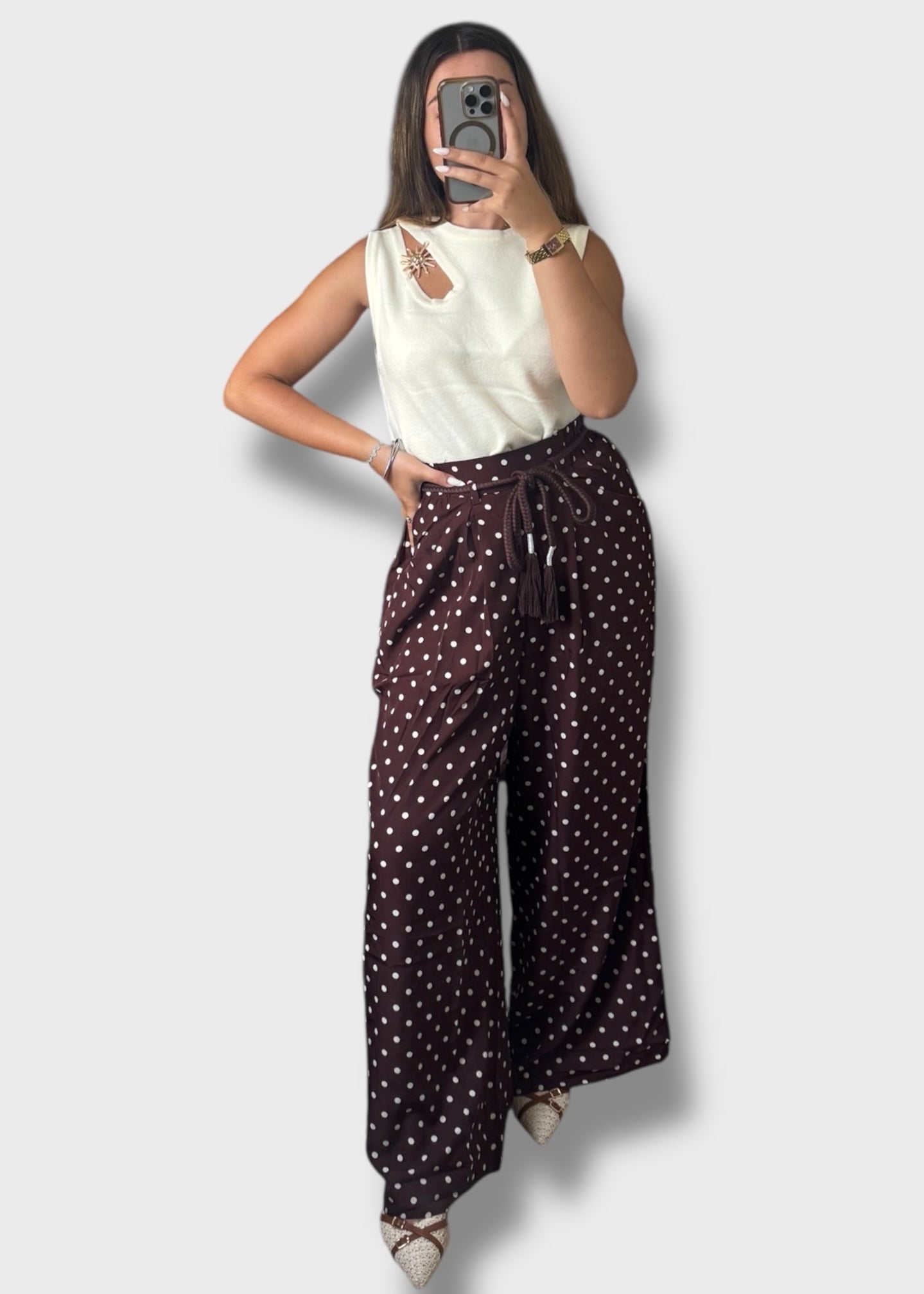 Pantalon à pois