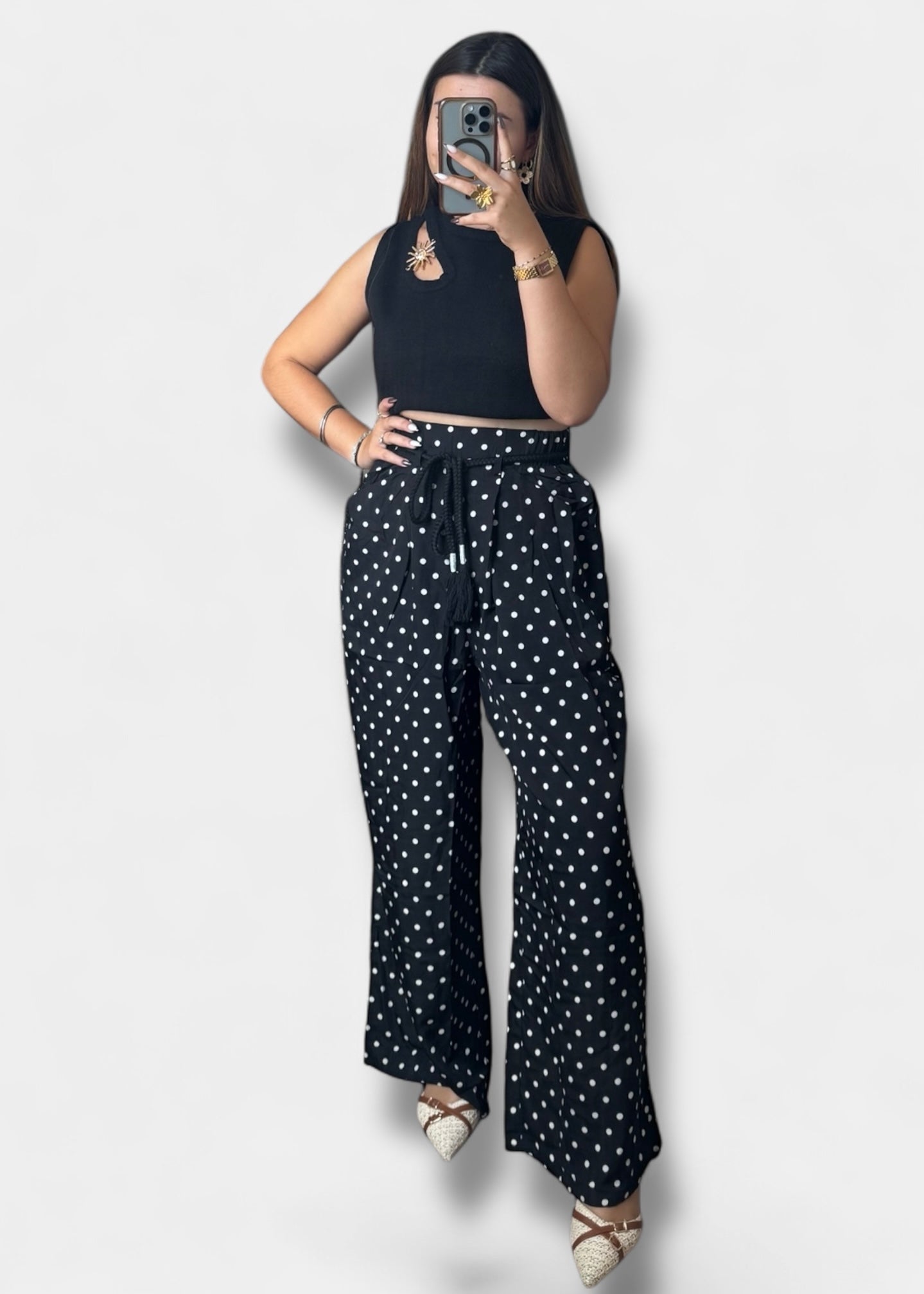Pantalon à pois