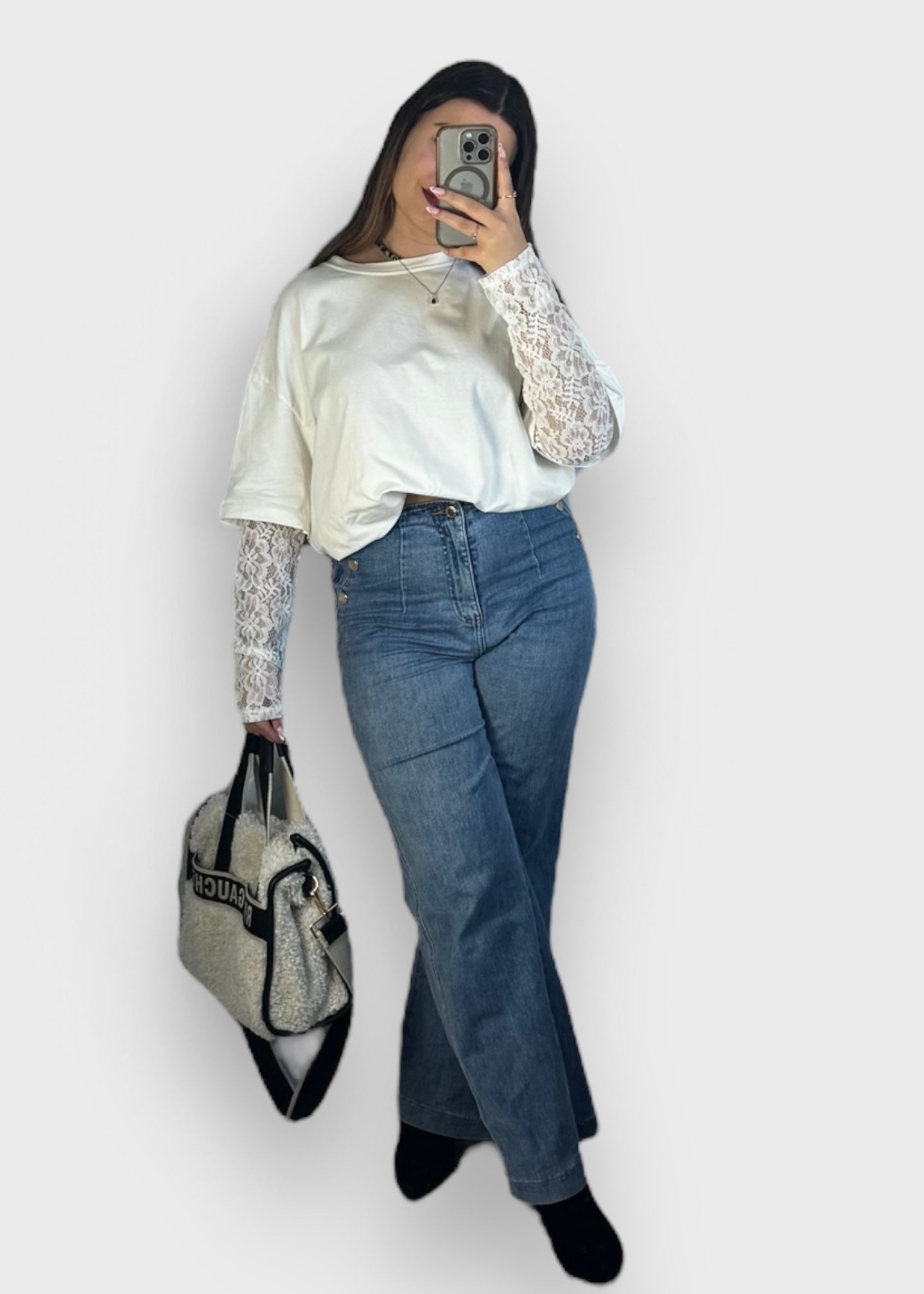 Jean Gaia bleu Taille Haute - Idéal pour les petites