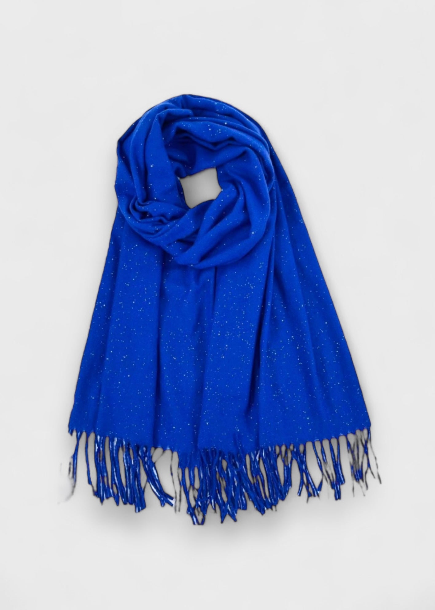 Écharpe fine à paillettes bleu roy -
L'accessoire chic et scintillant de l'hiver