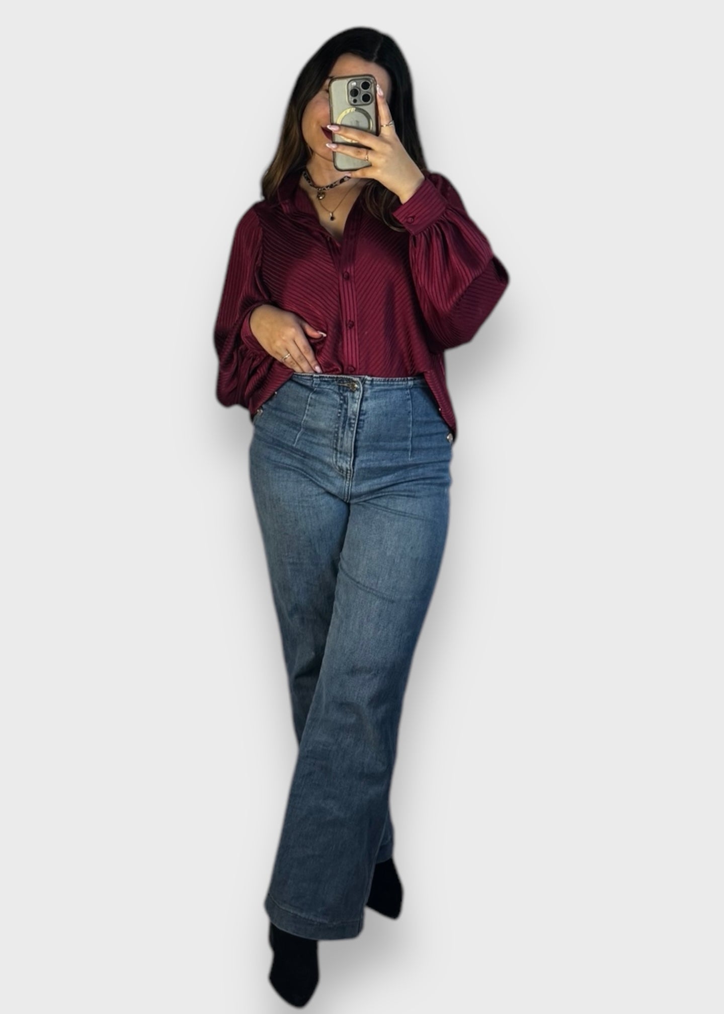 Jean Gaia bleu Taille Haute - Idéal pour les petites