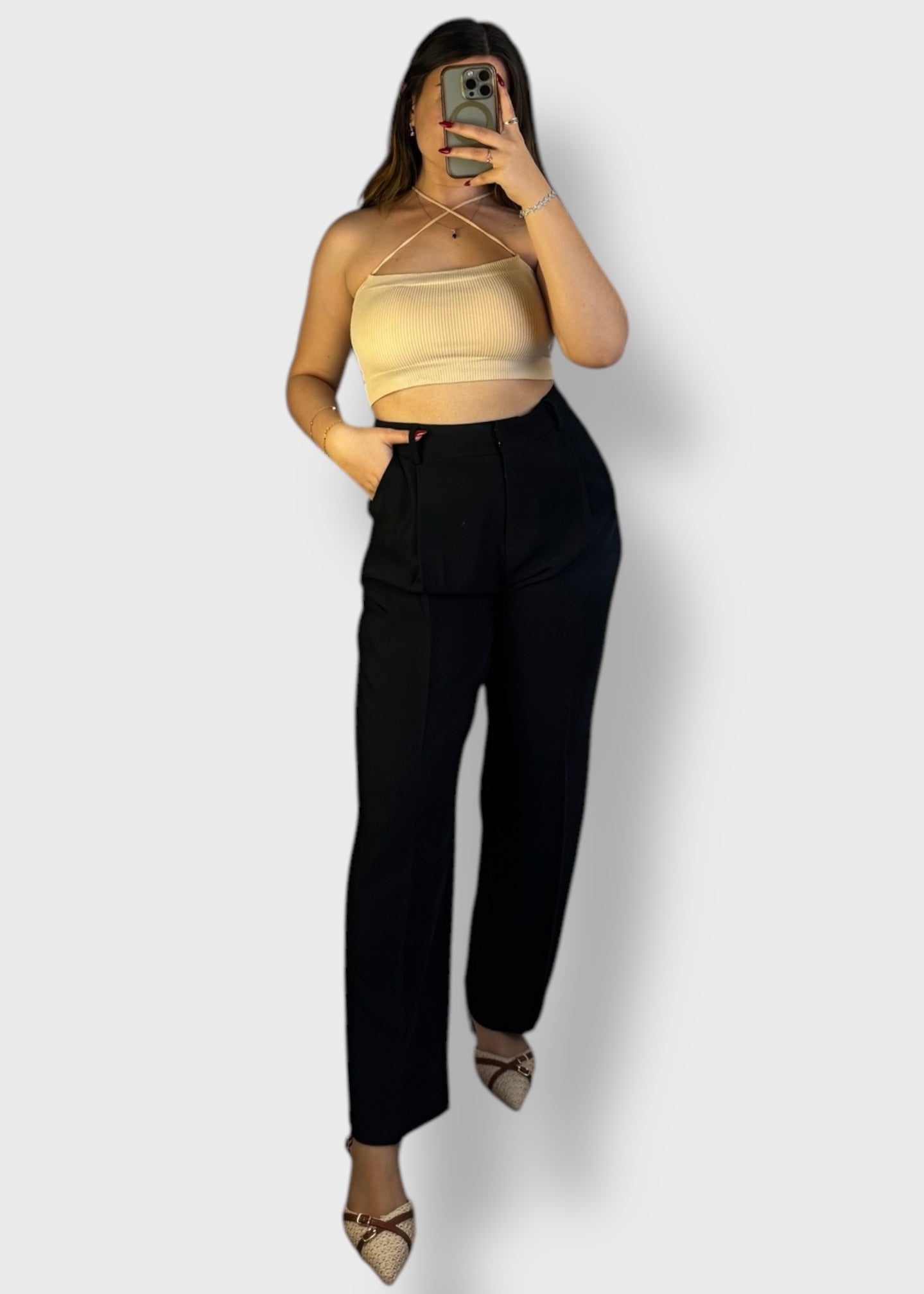 Pantalon Noir Classique et coupe droite – Lara