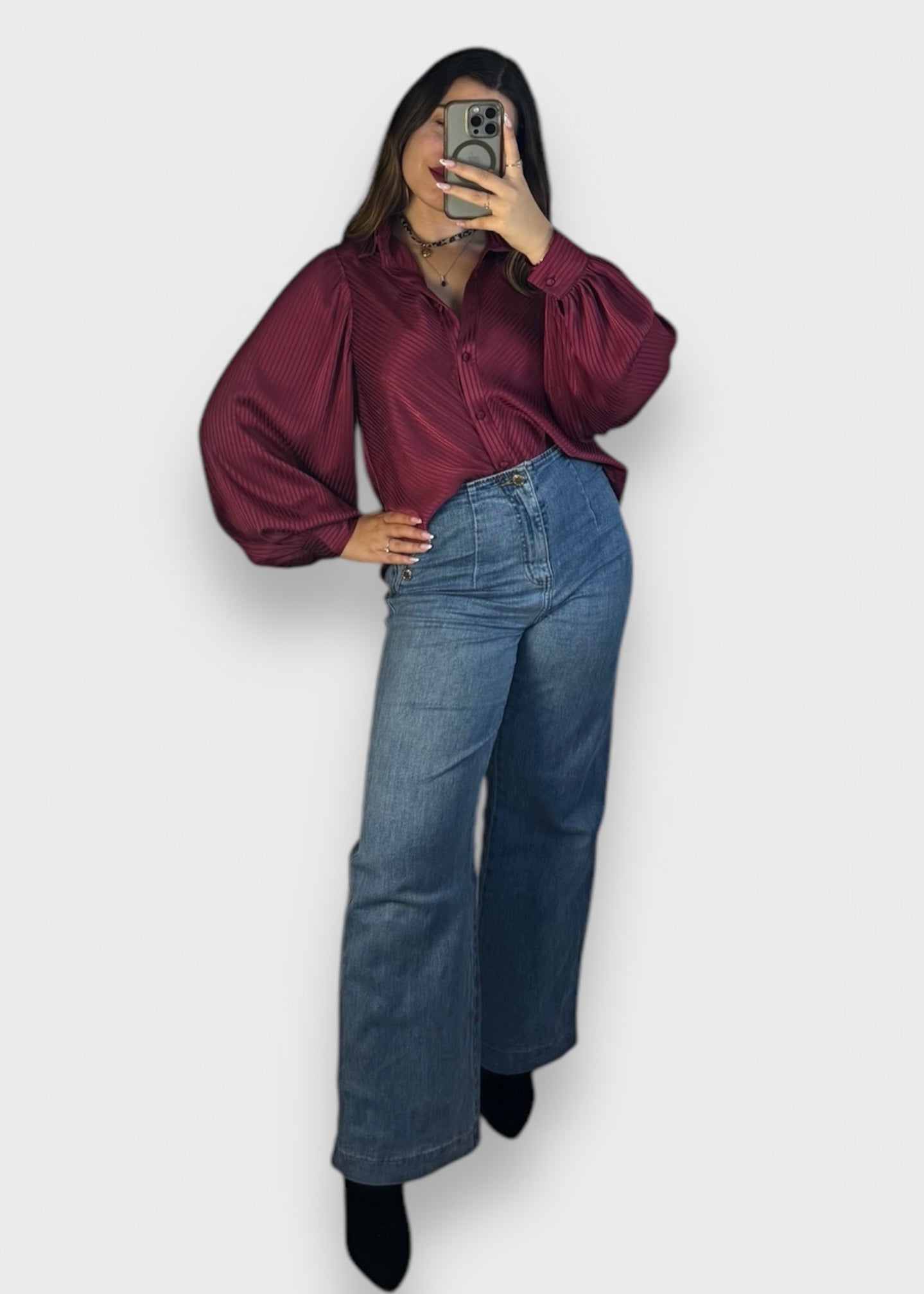 Jean Gaia bleu Taille Haute - Idéal pour les petites
