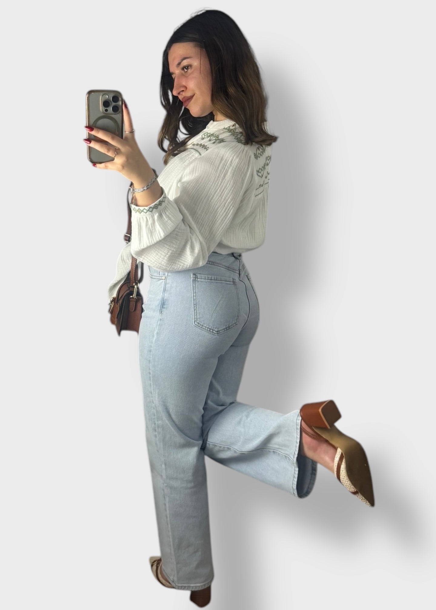 Jean bleu Oria Taille Haute - Idéal pour les petites