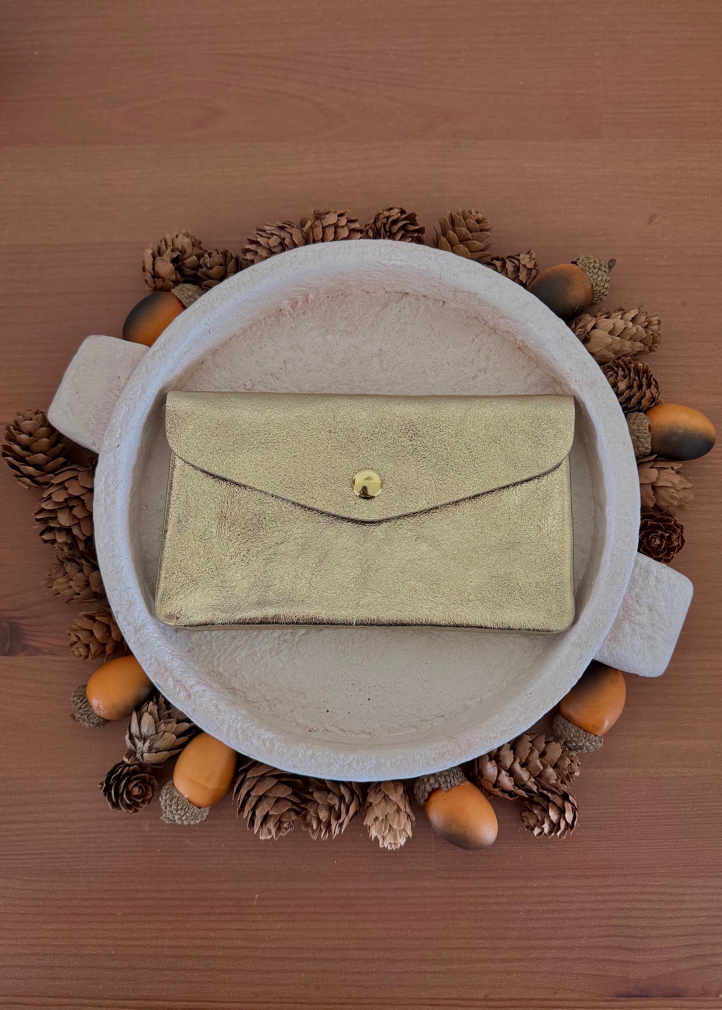 Porte Monnaie 100% cuir | irisé effet paillettes