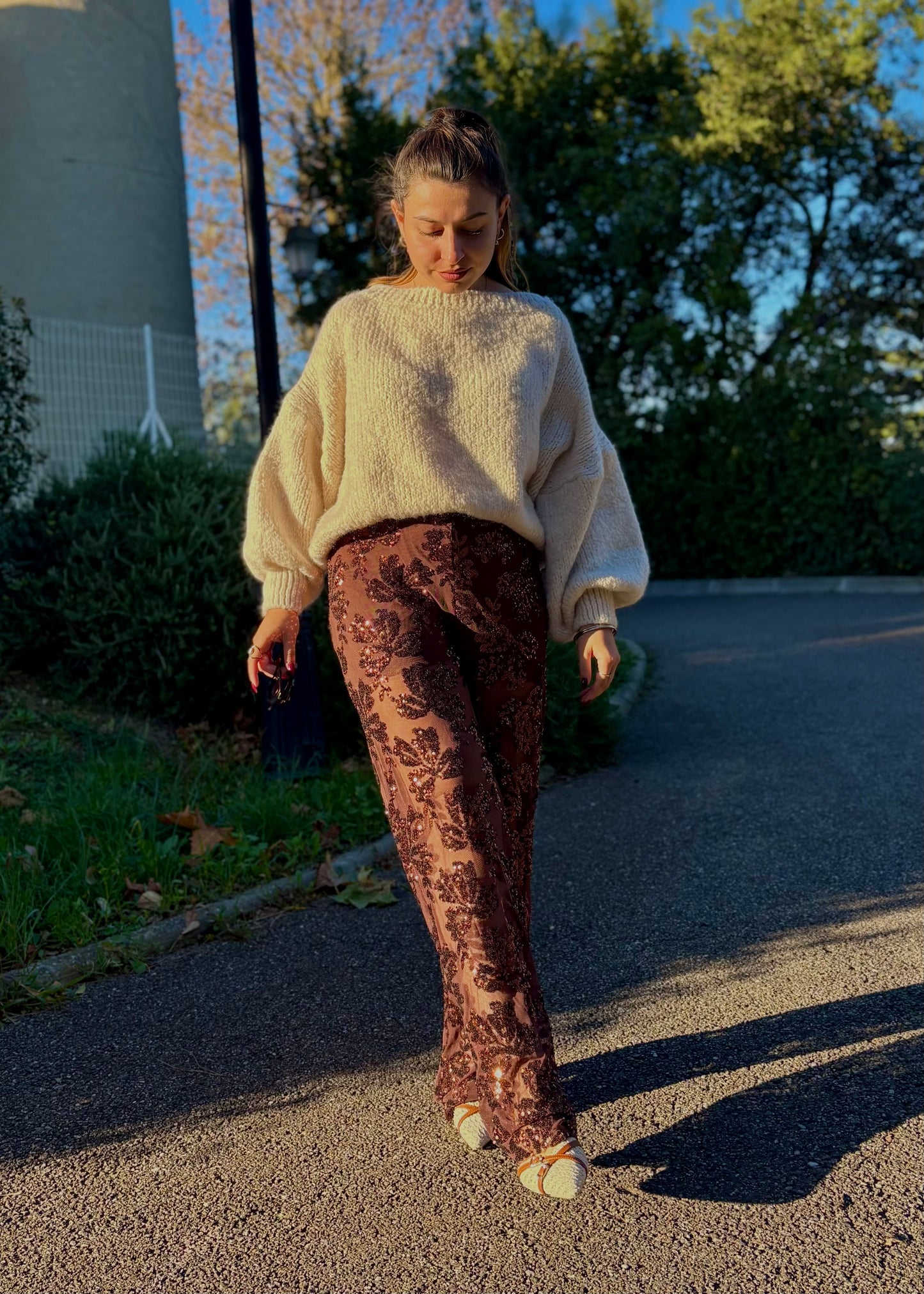 Pantalon à paillettes