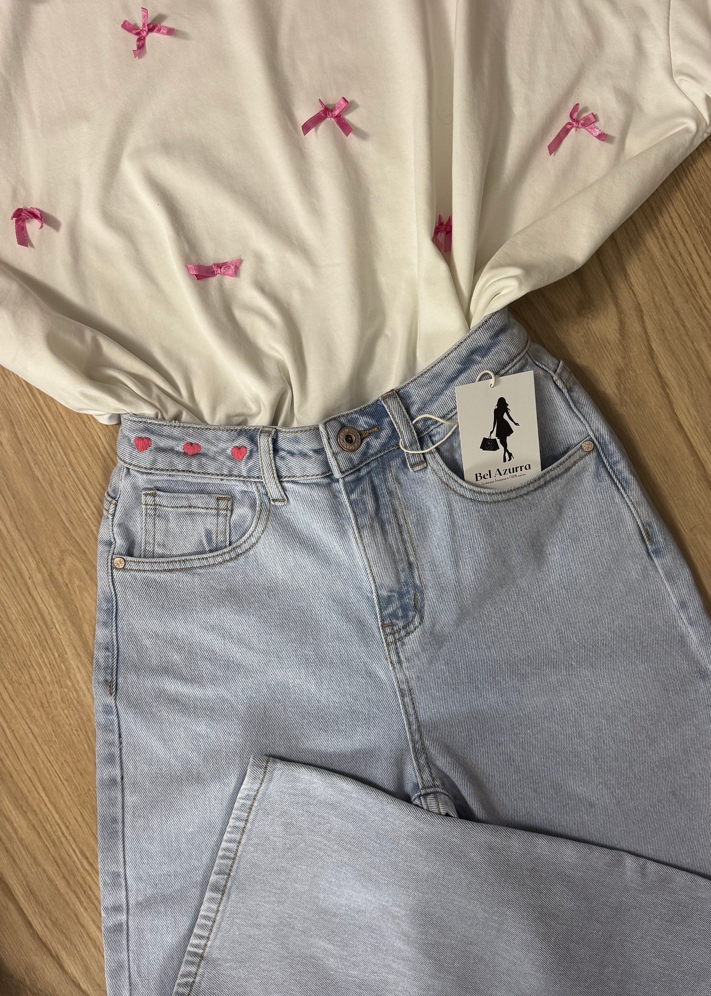 Jean bleu Oria Taille Haute - Idéal pour les petites