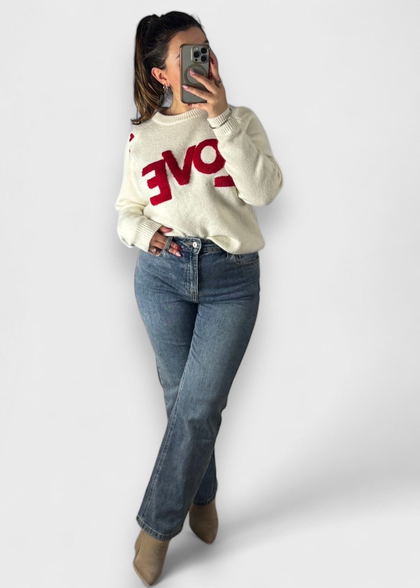 Jean bleu Alessia Taille Haute - Idéal pour les petites