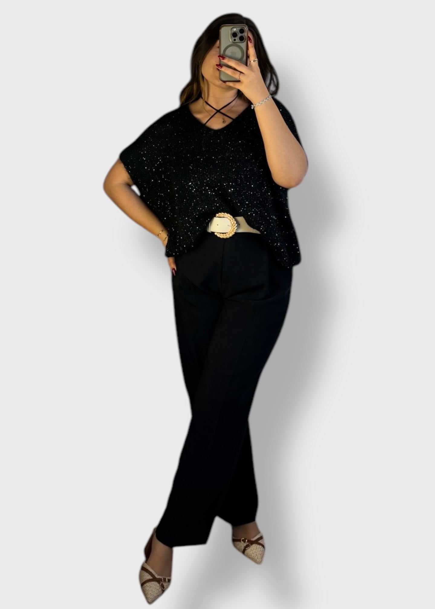 Pantalon Noir Classique et coupe droite – Lara