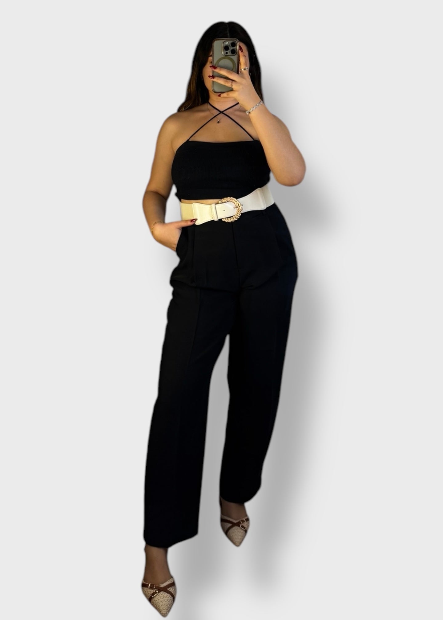 Pantalon Noir Classique et coupe droite – Lara