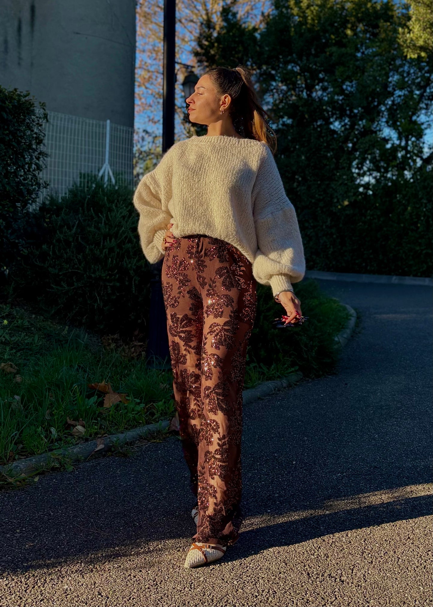 Pantalon à paillettes