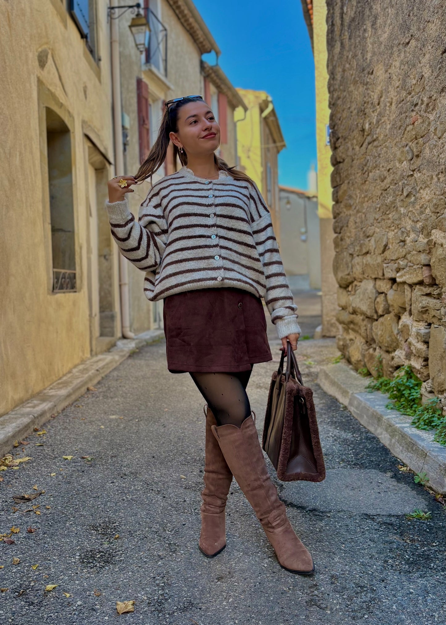 Gilet à rayures Aurore