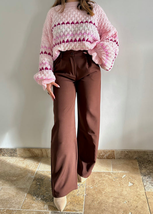 Pantalon fluide choco Mariana