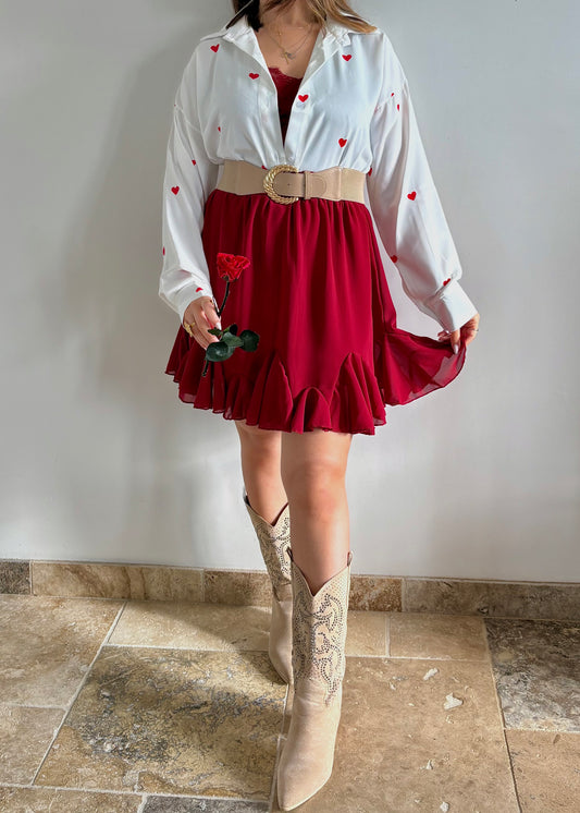 Jupe fluide à volants Léona