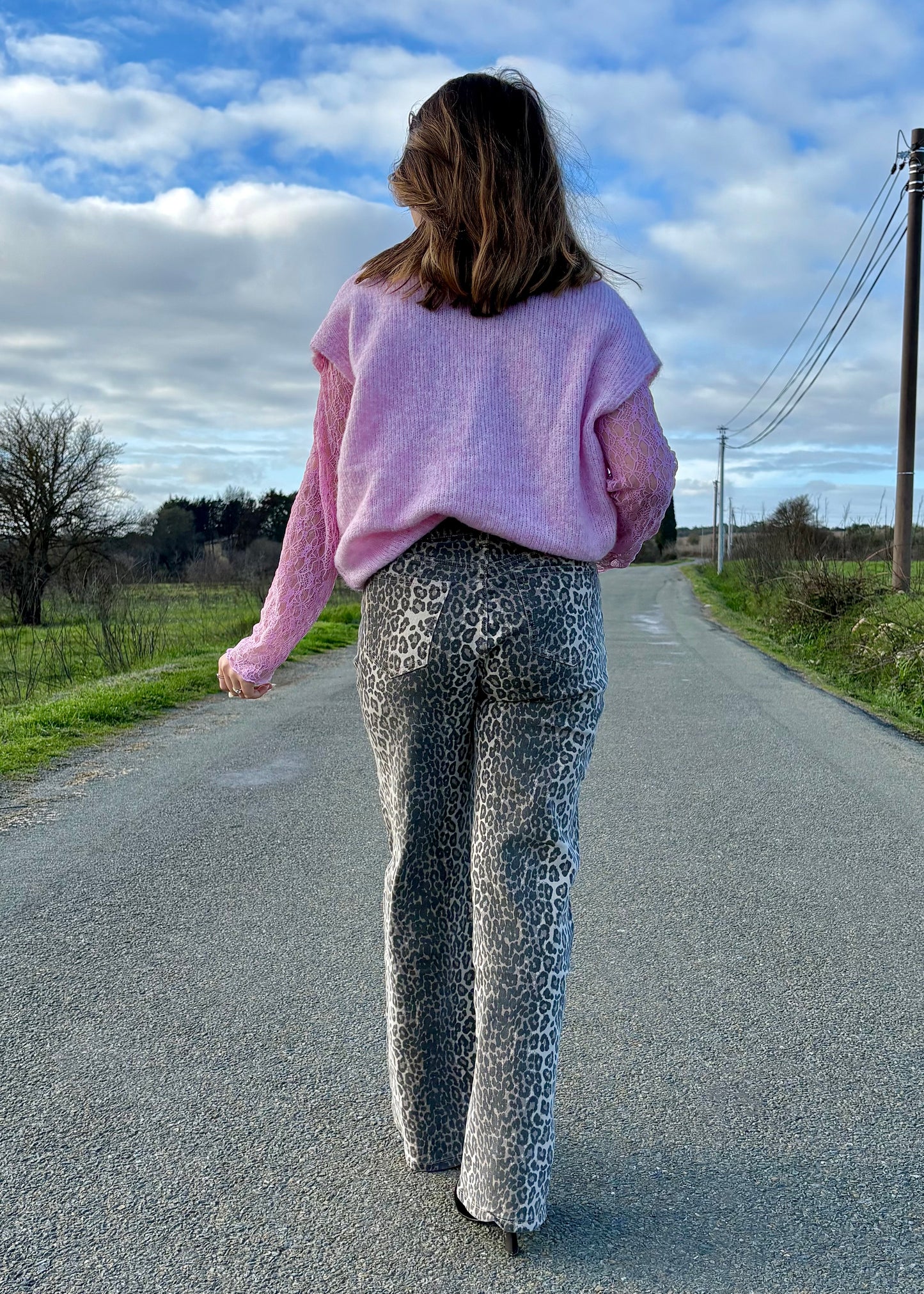 Jean motifs Léopard Wide Leg