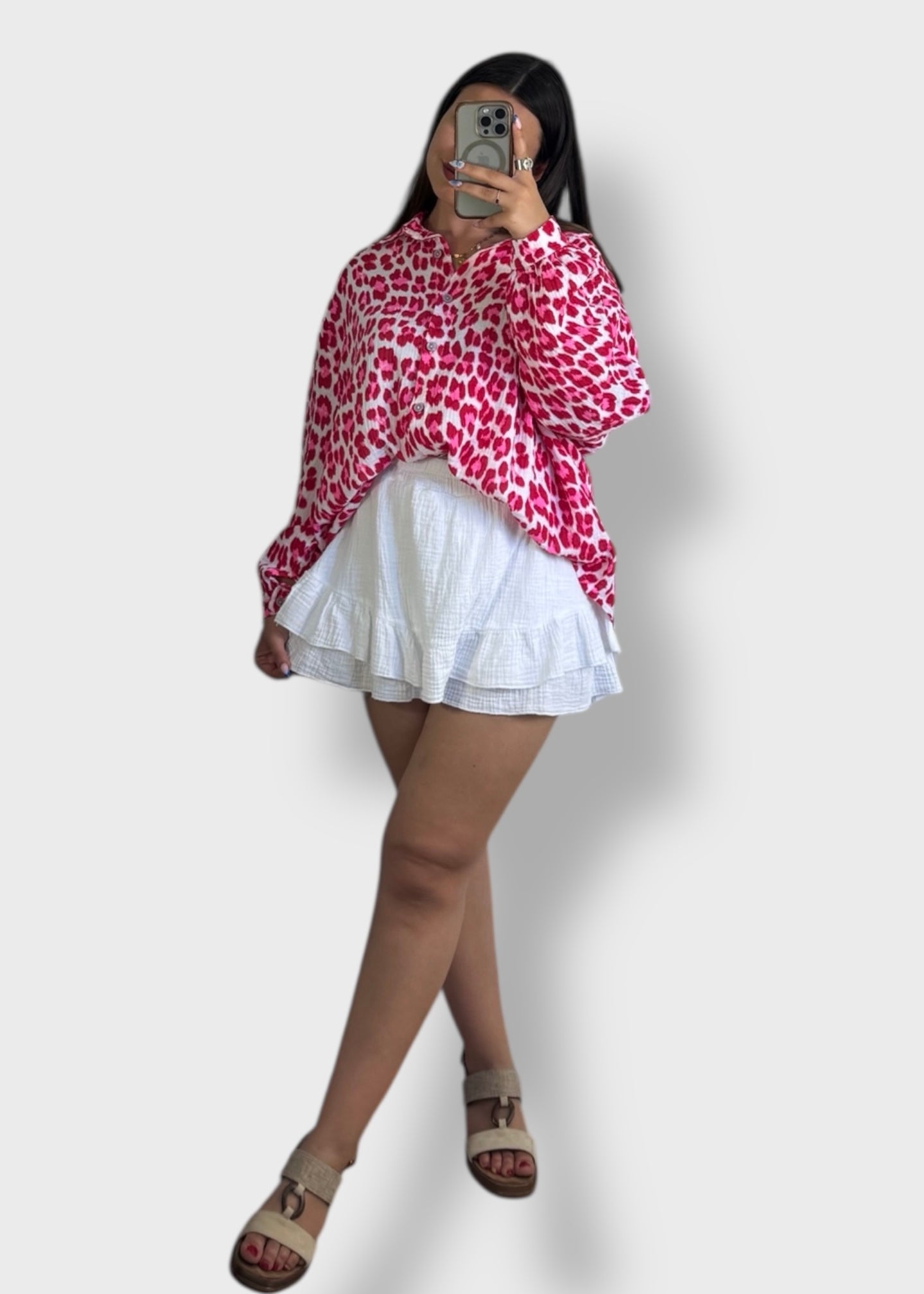 Chemise Léopard Rose