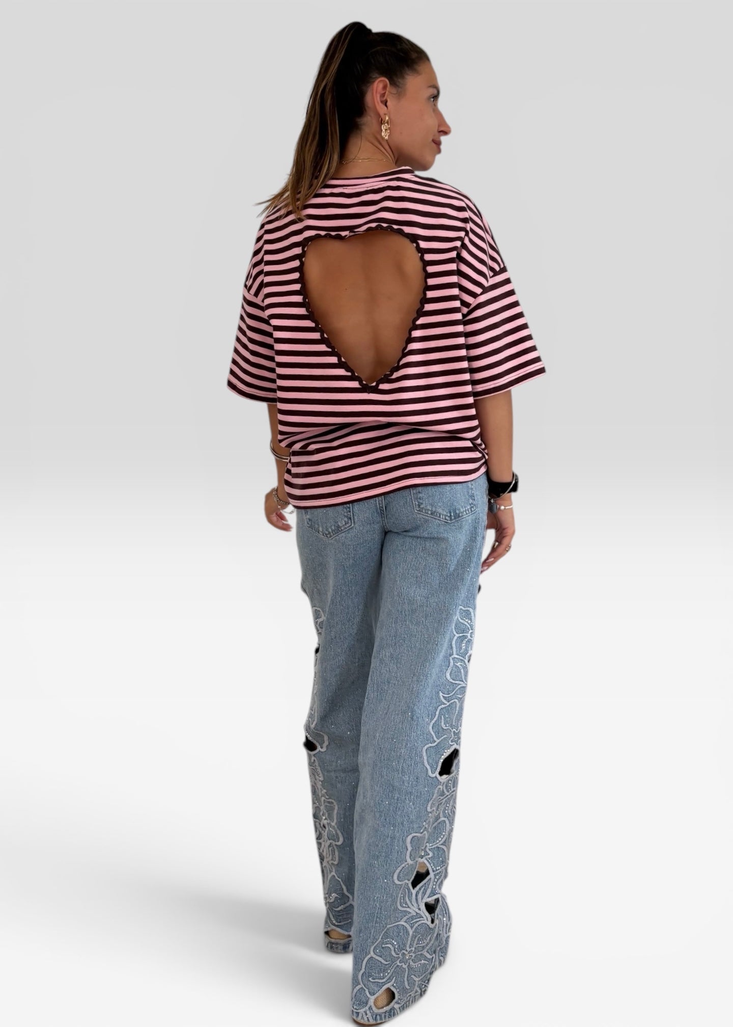 Tee-Shirt à rayures Cœur