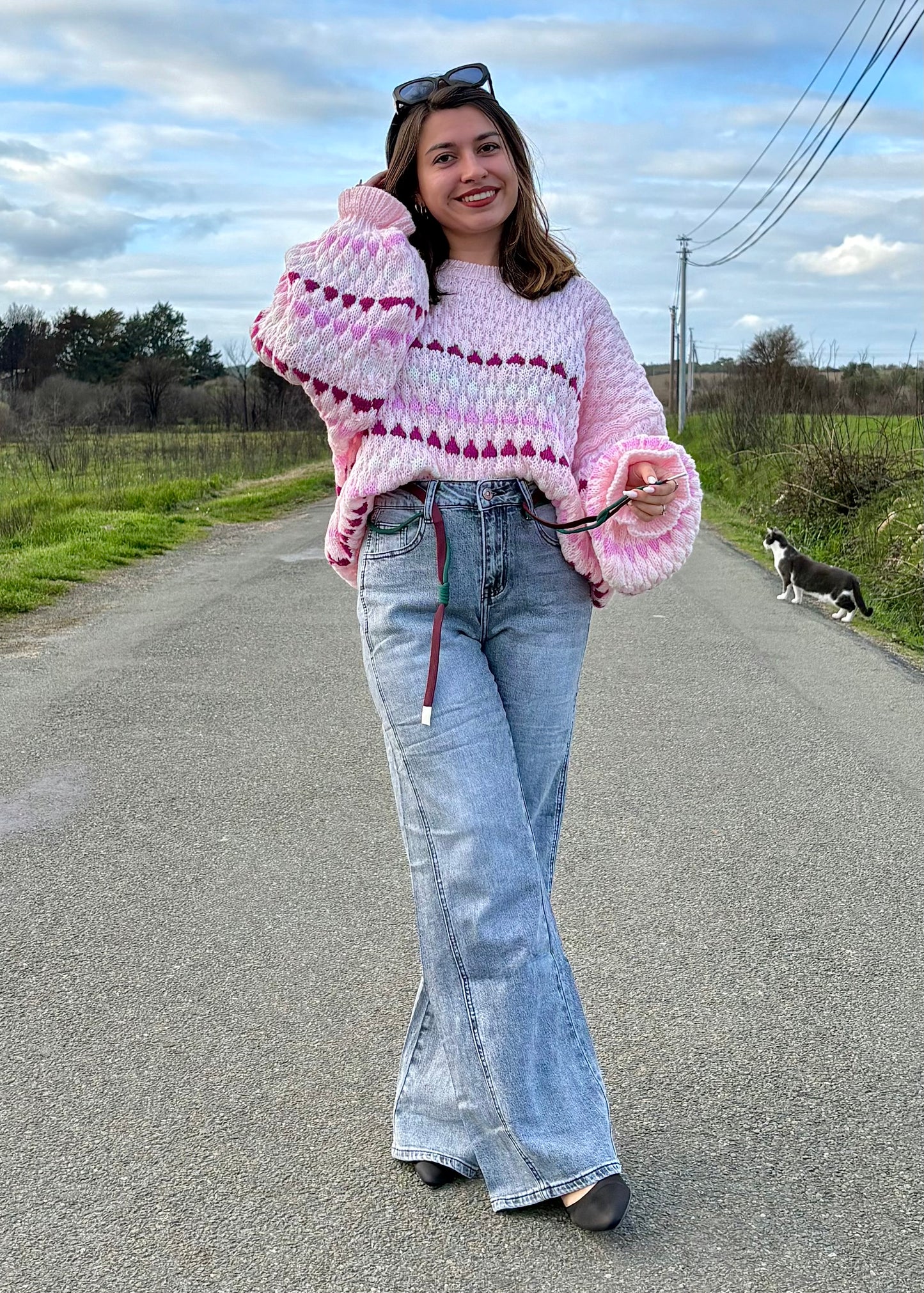 Jean gris Wide Leg Louisa