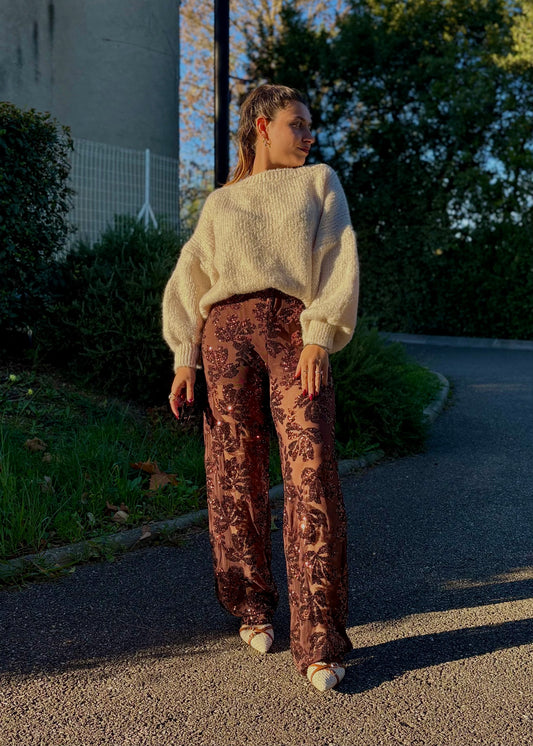 Pantalon à paillettes