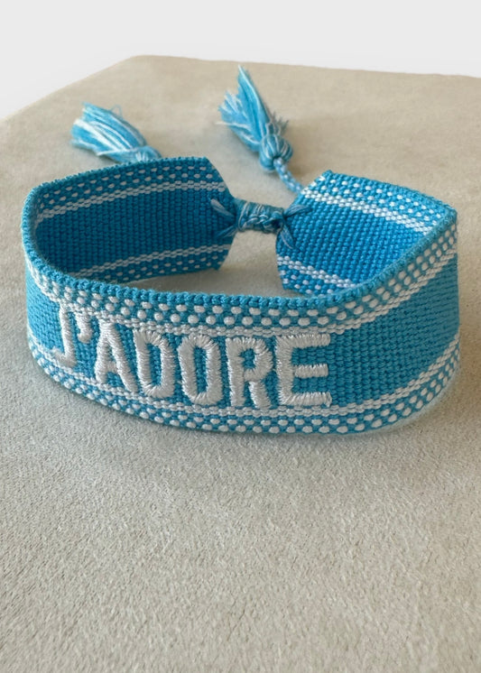 Bracelet tissu J’ADORE