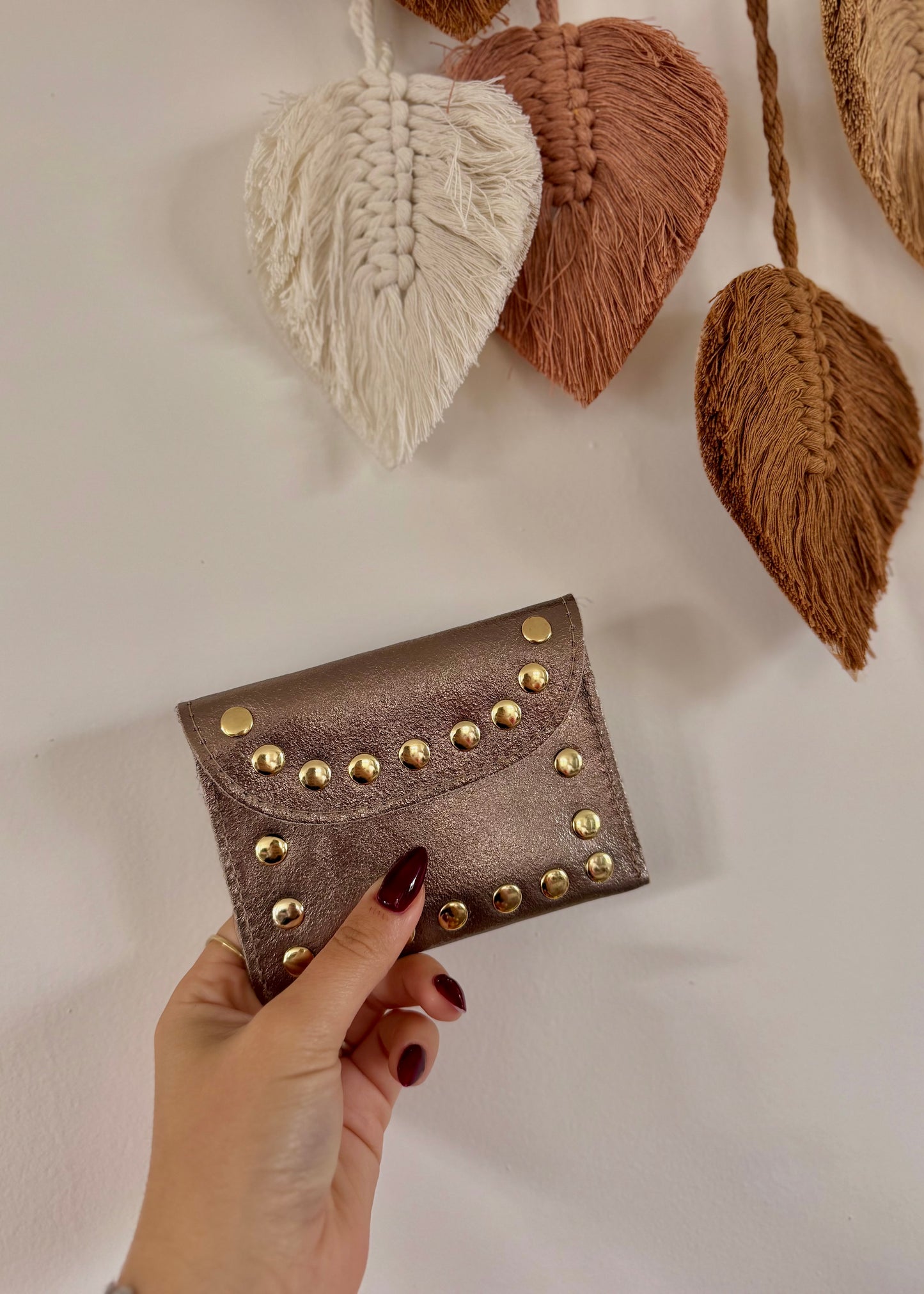 Porte Cartes 100% cuir | irisé effet paillettes