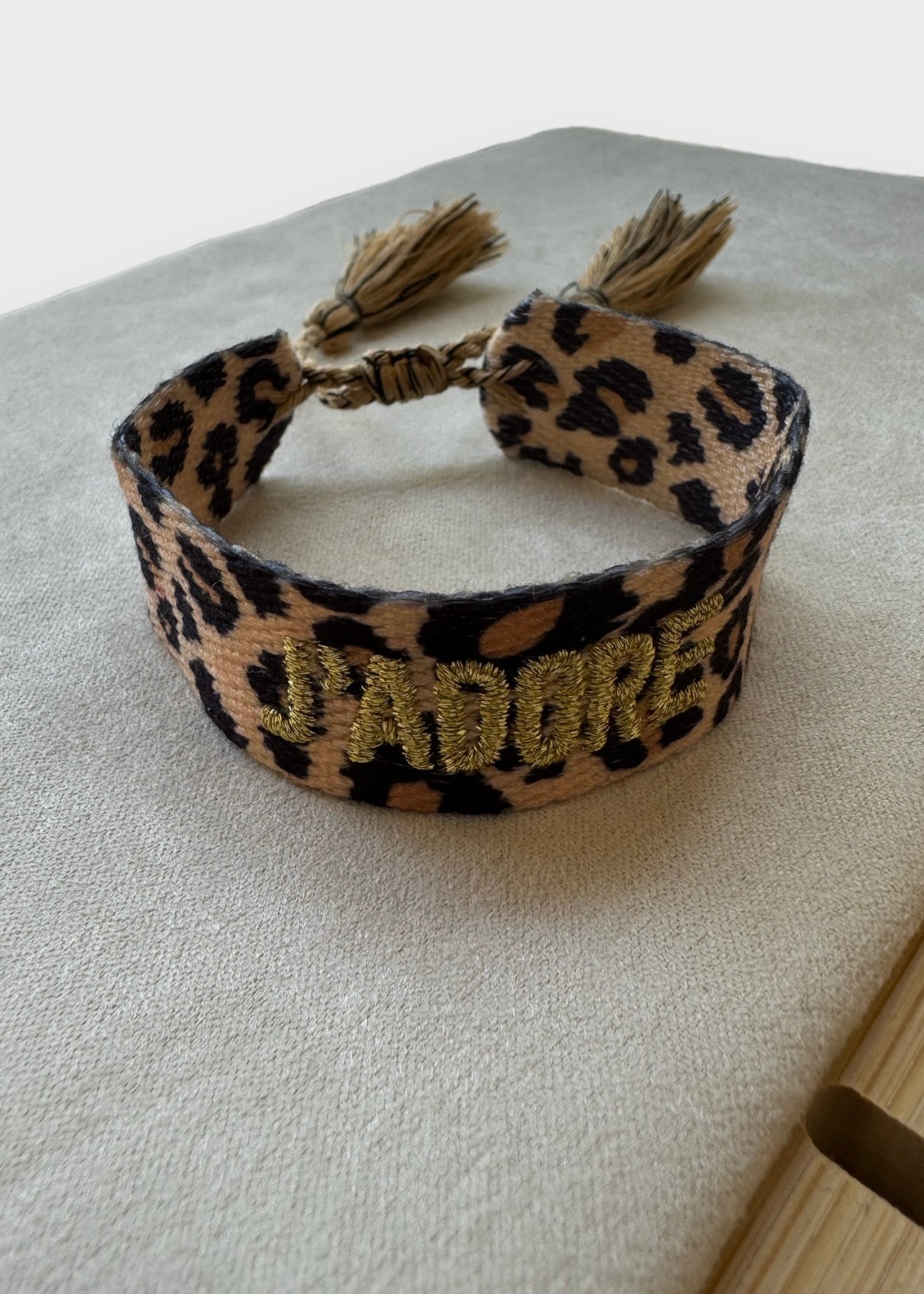 Bracelet tissu J’ADORE