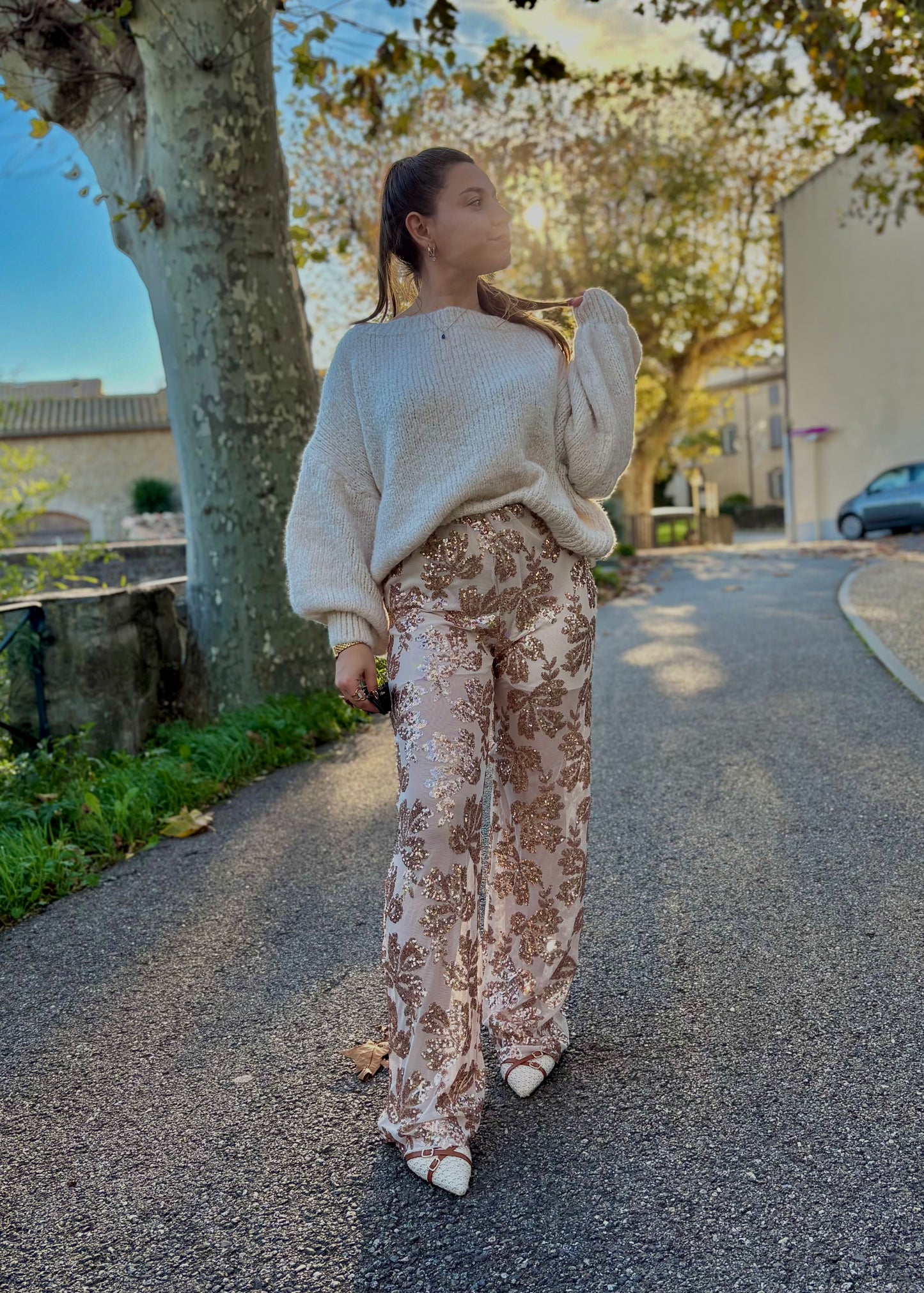 Pantalon à sequins
