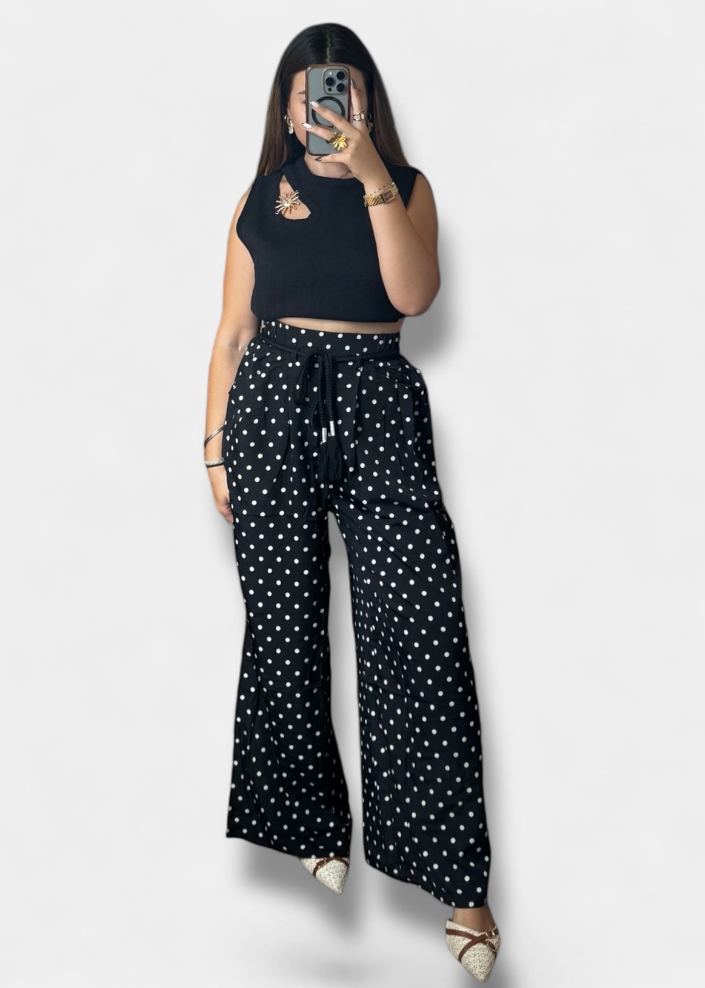 Pantalon à pois