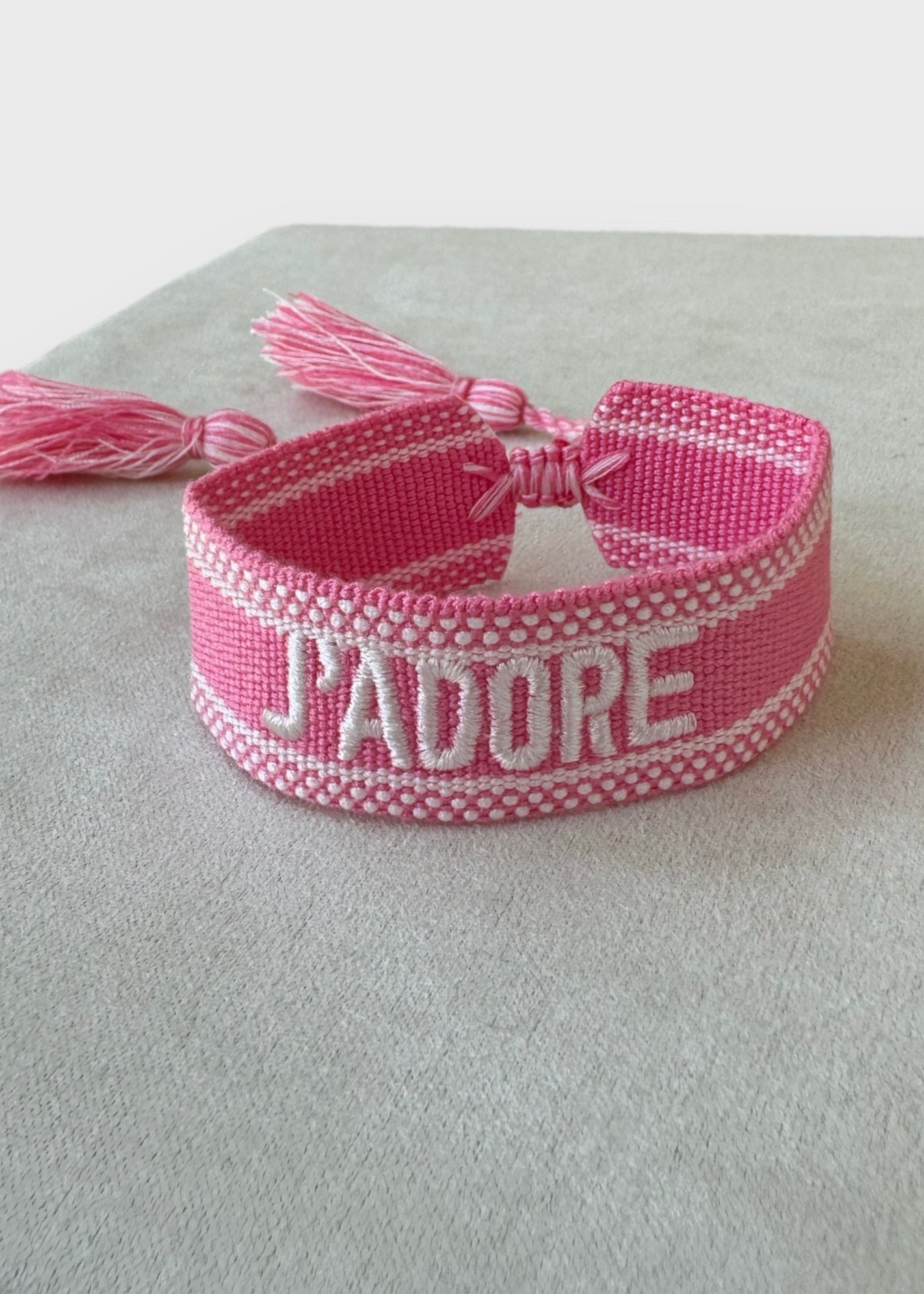 Bracelet tissu J’ADORE