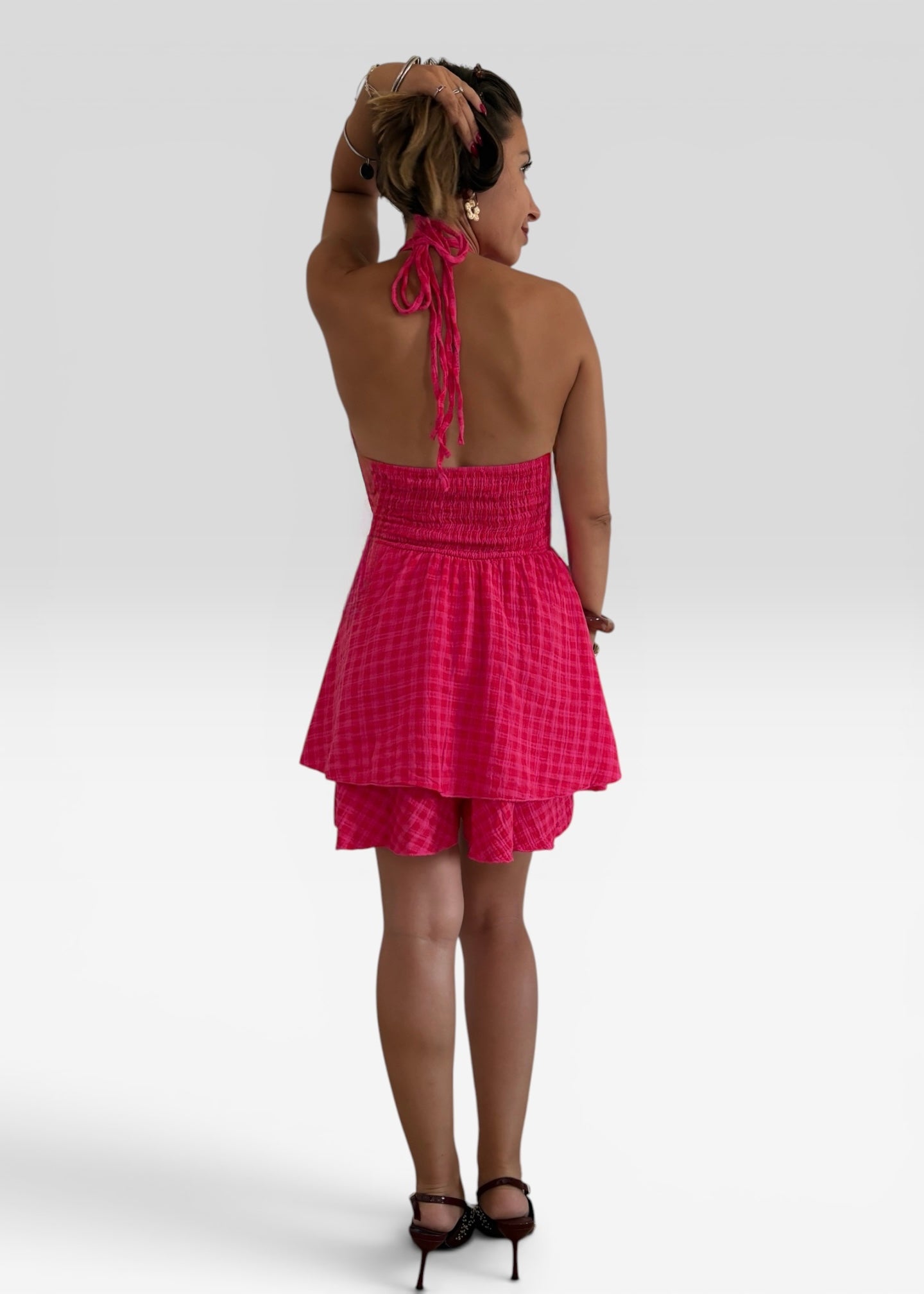 Combi jupe-short Alia Vichy