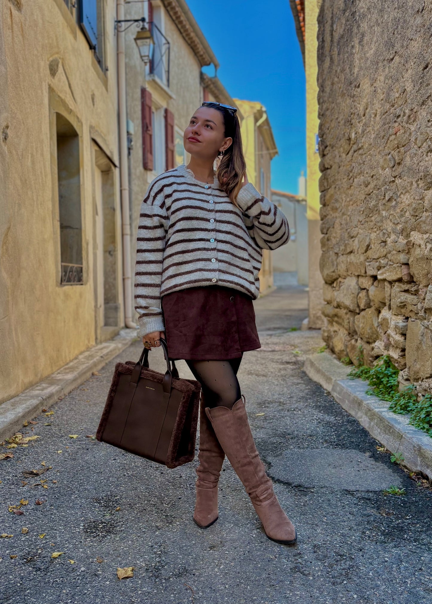 Gilet à rayures Aurore