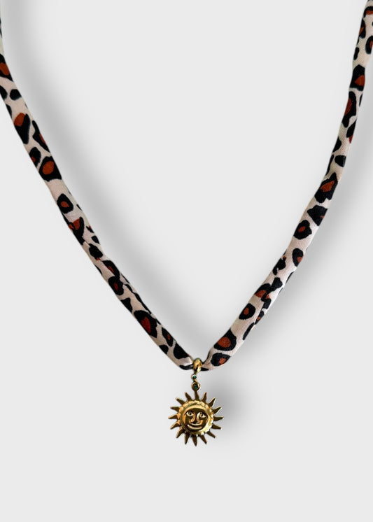 Collier tissu Soleil