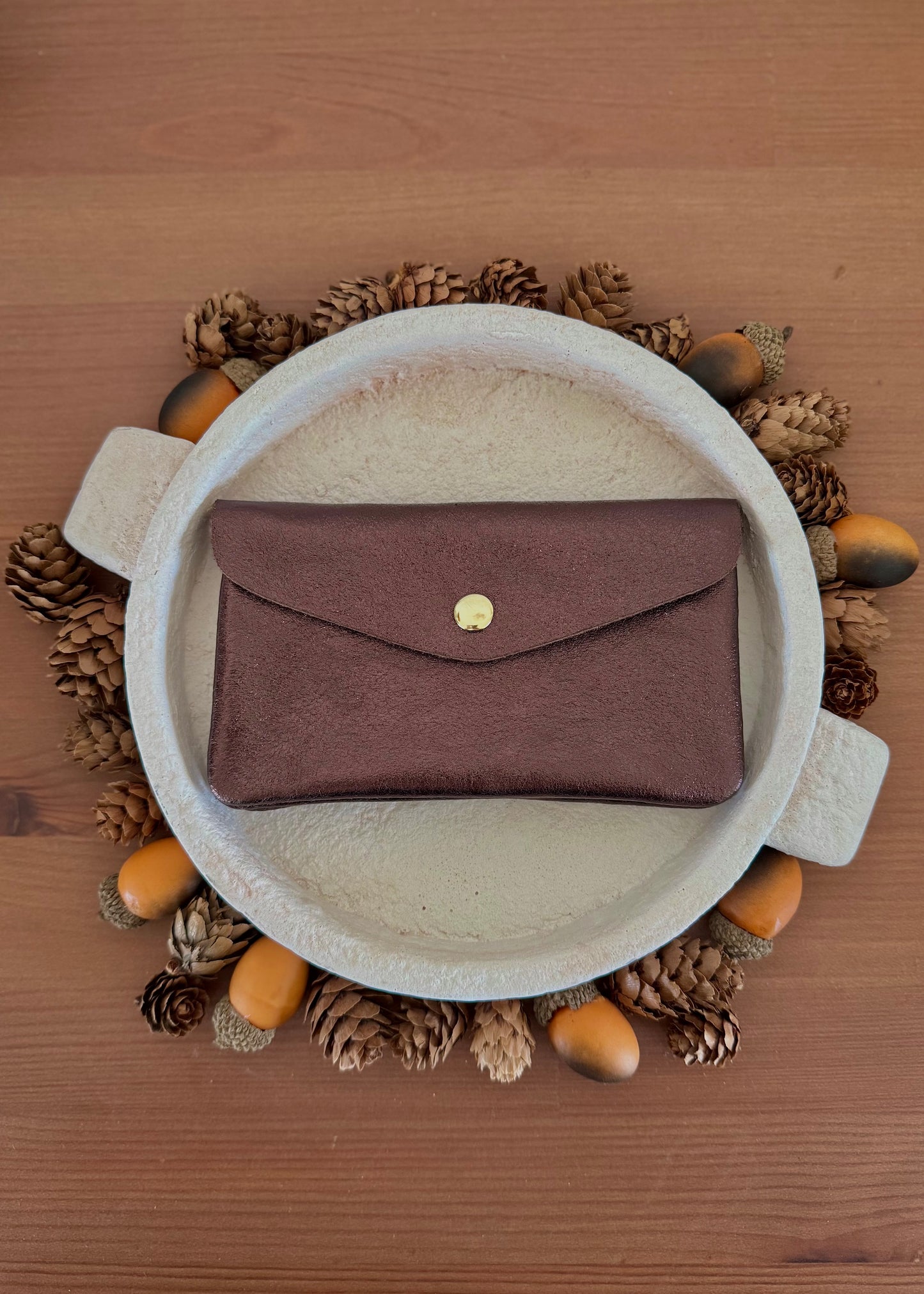 Porte Monnaie 100% cuir | irisé effet paillettes