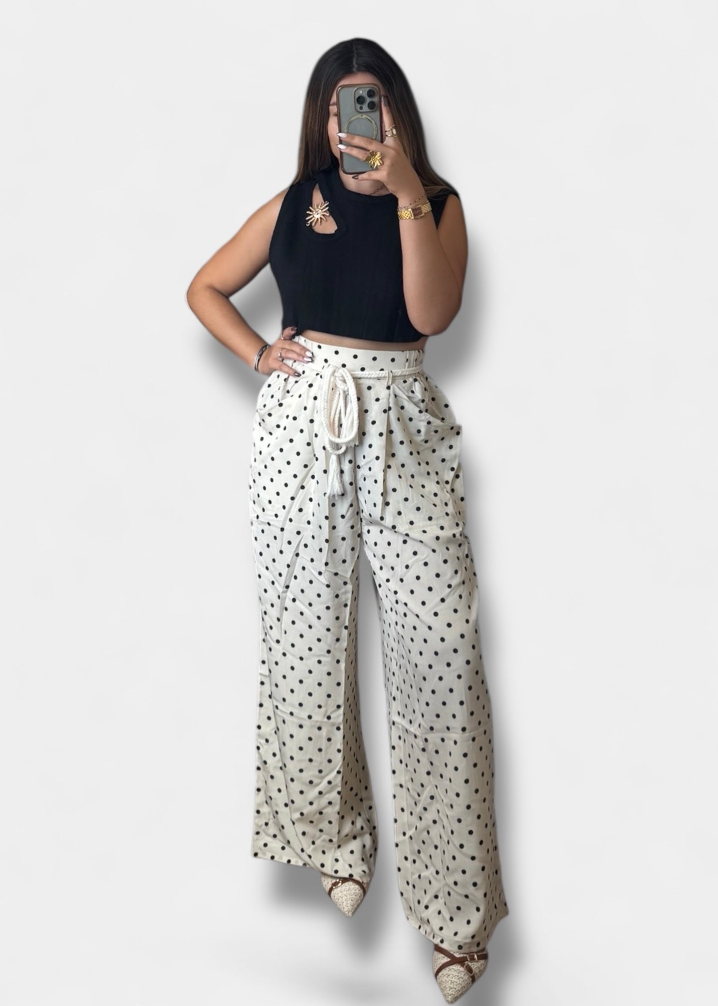Pantalon à pois