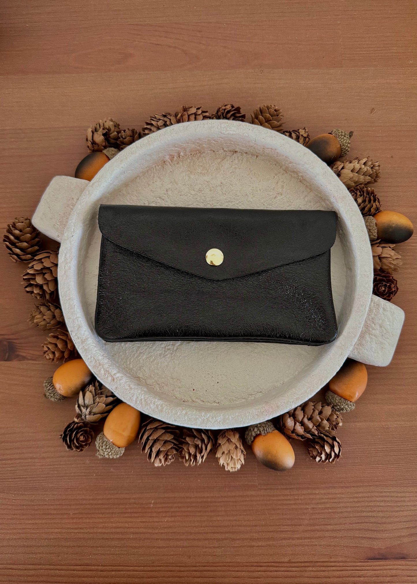 Porte Monnaie 100% cuir | irisé effet paillettes