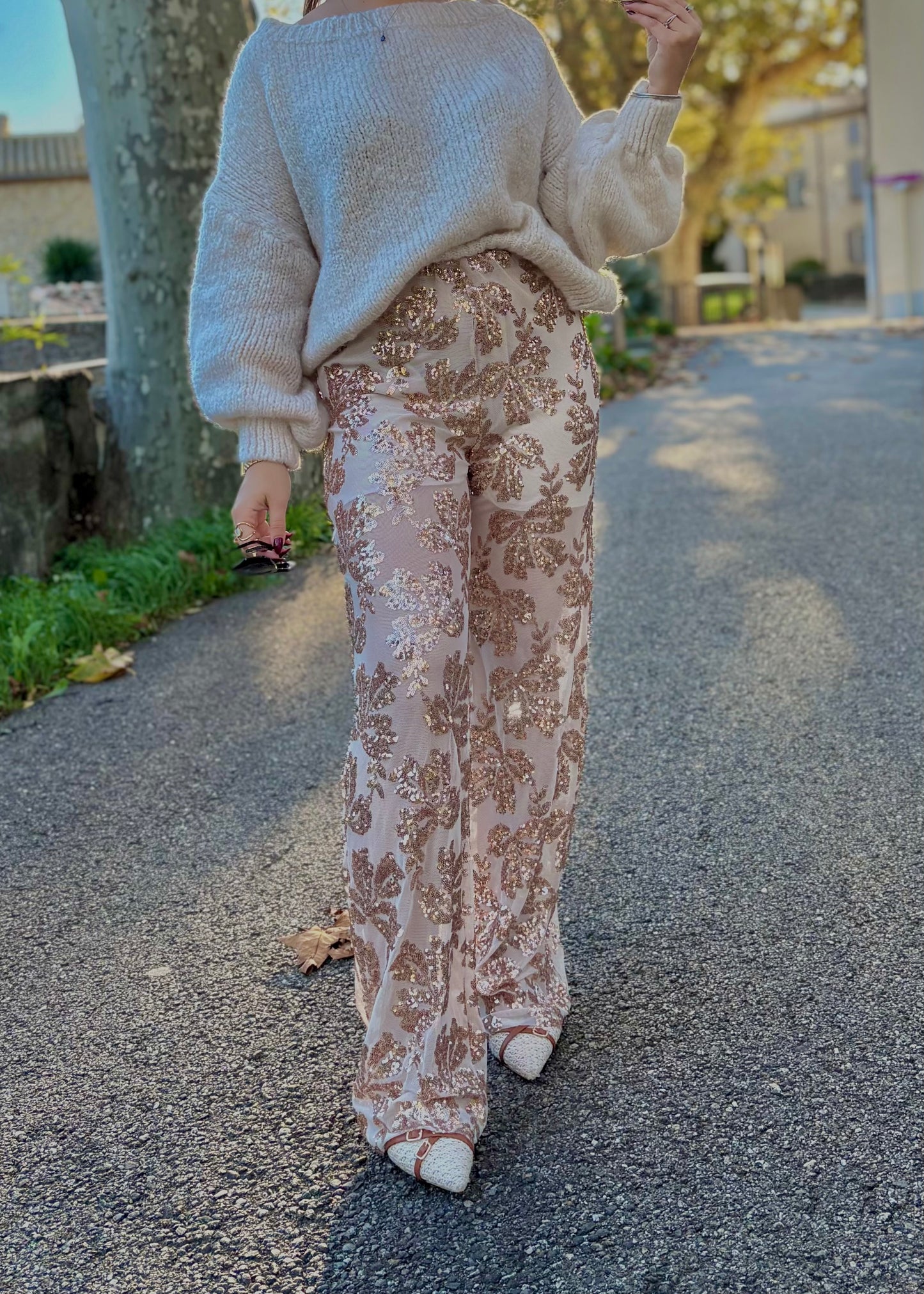 Pantalon à sequins
