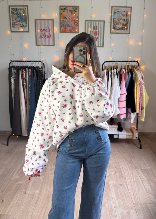 Sweat Fleuri à capuche