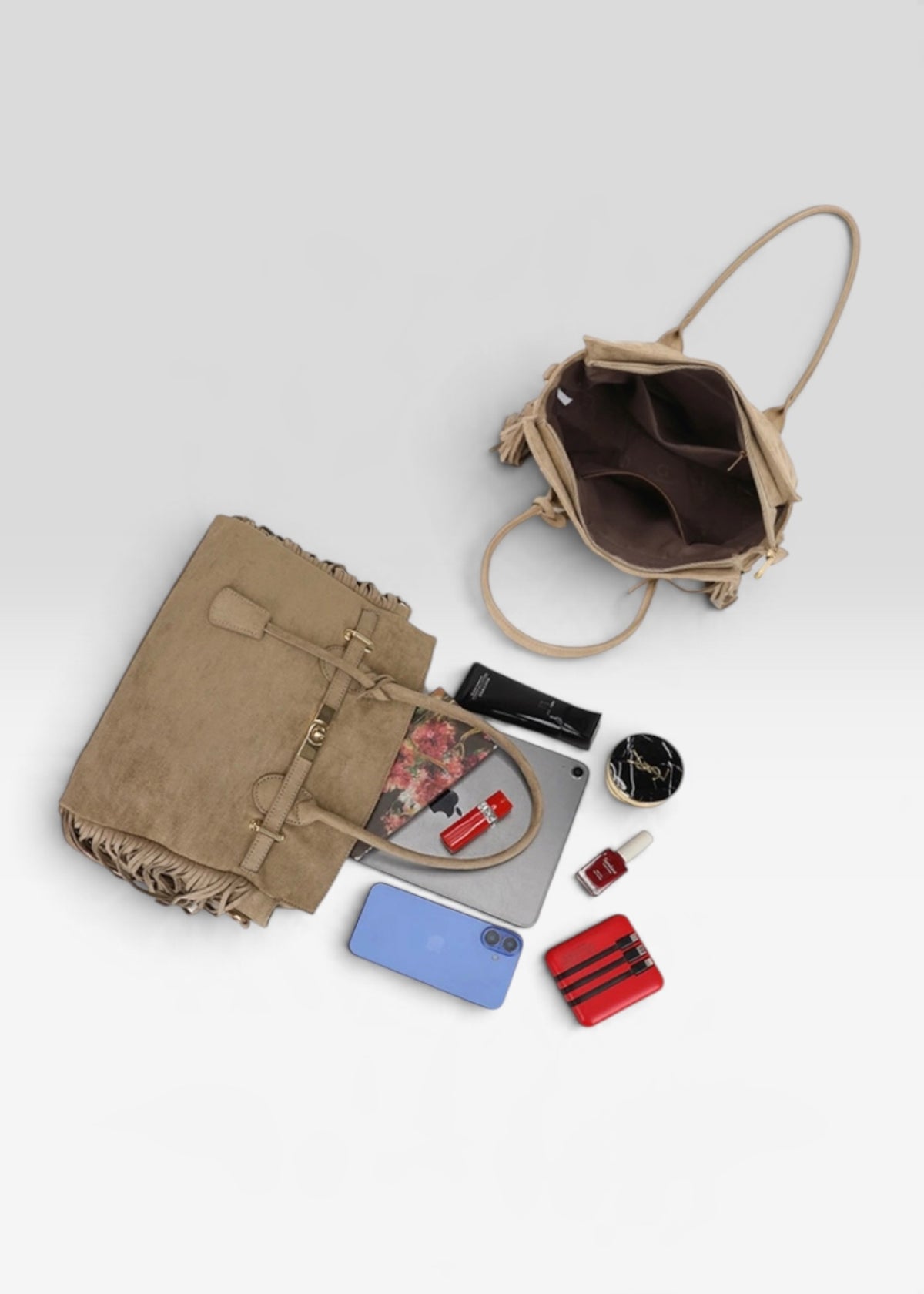 Sac Beige à Franges