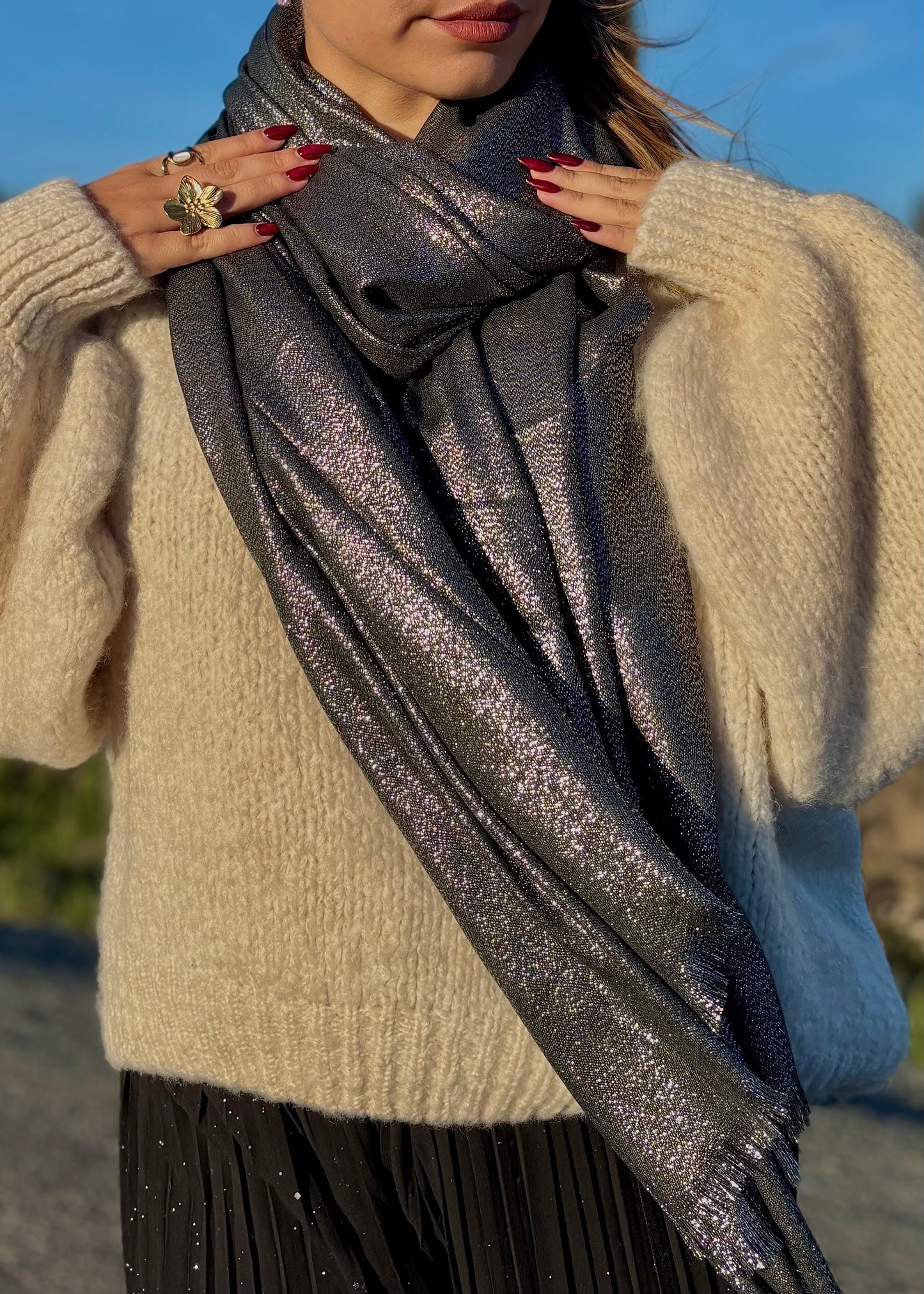 Foulard à paillettes