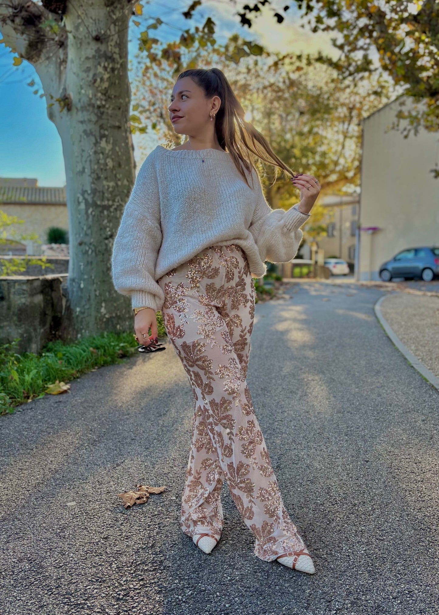 Pantalon à paillettes
