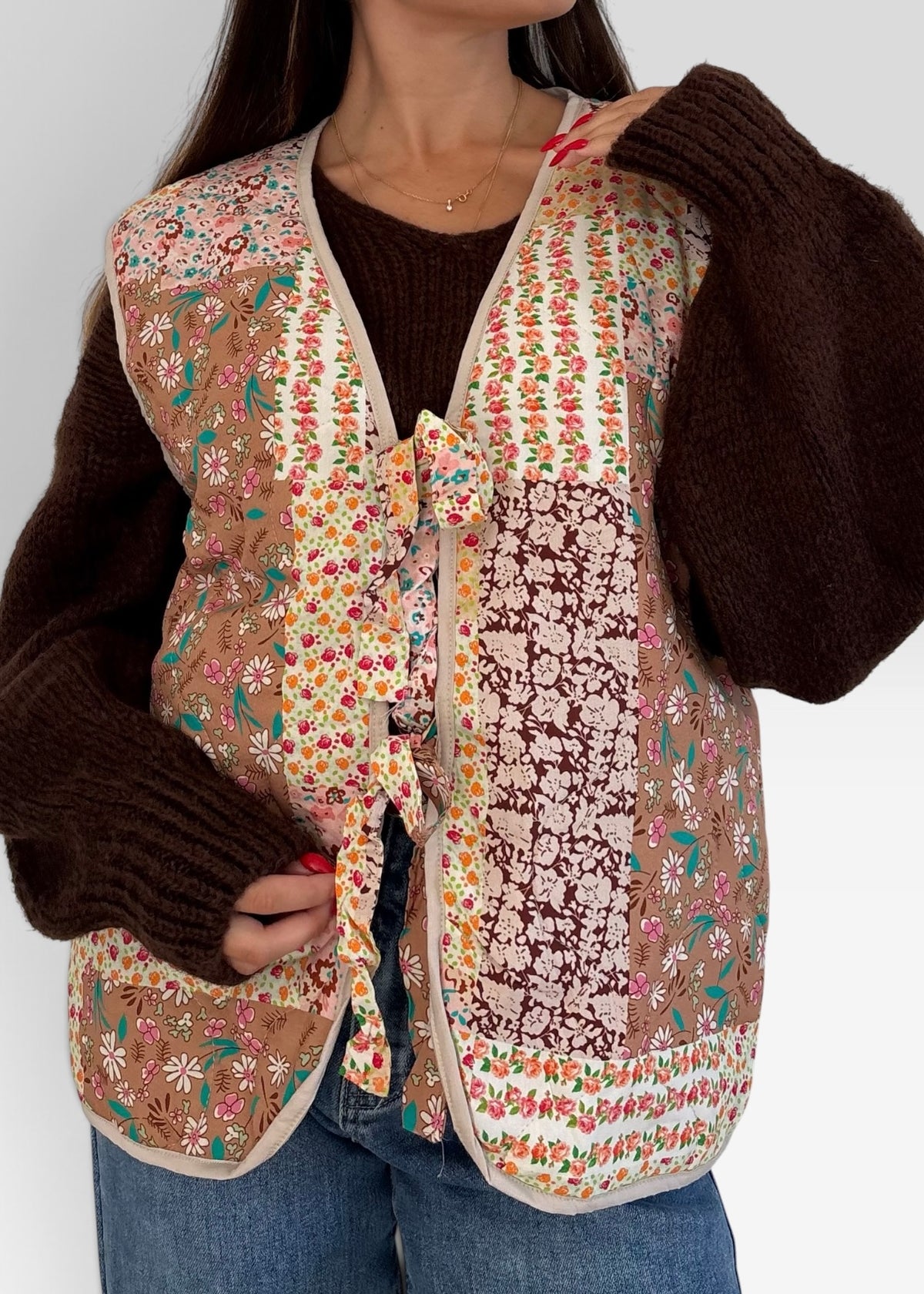 Veste sans manche à motifs