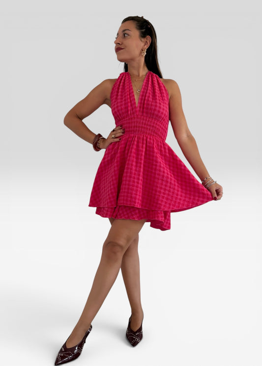 Combi jupe-short Alia Vichy