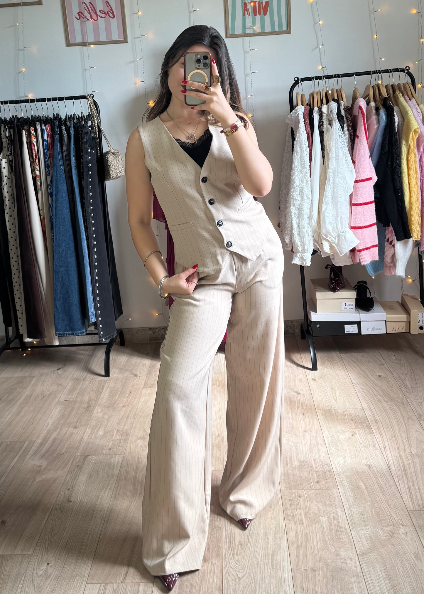 Pantalon Tailleur à rayures