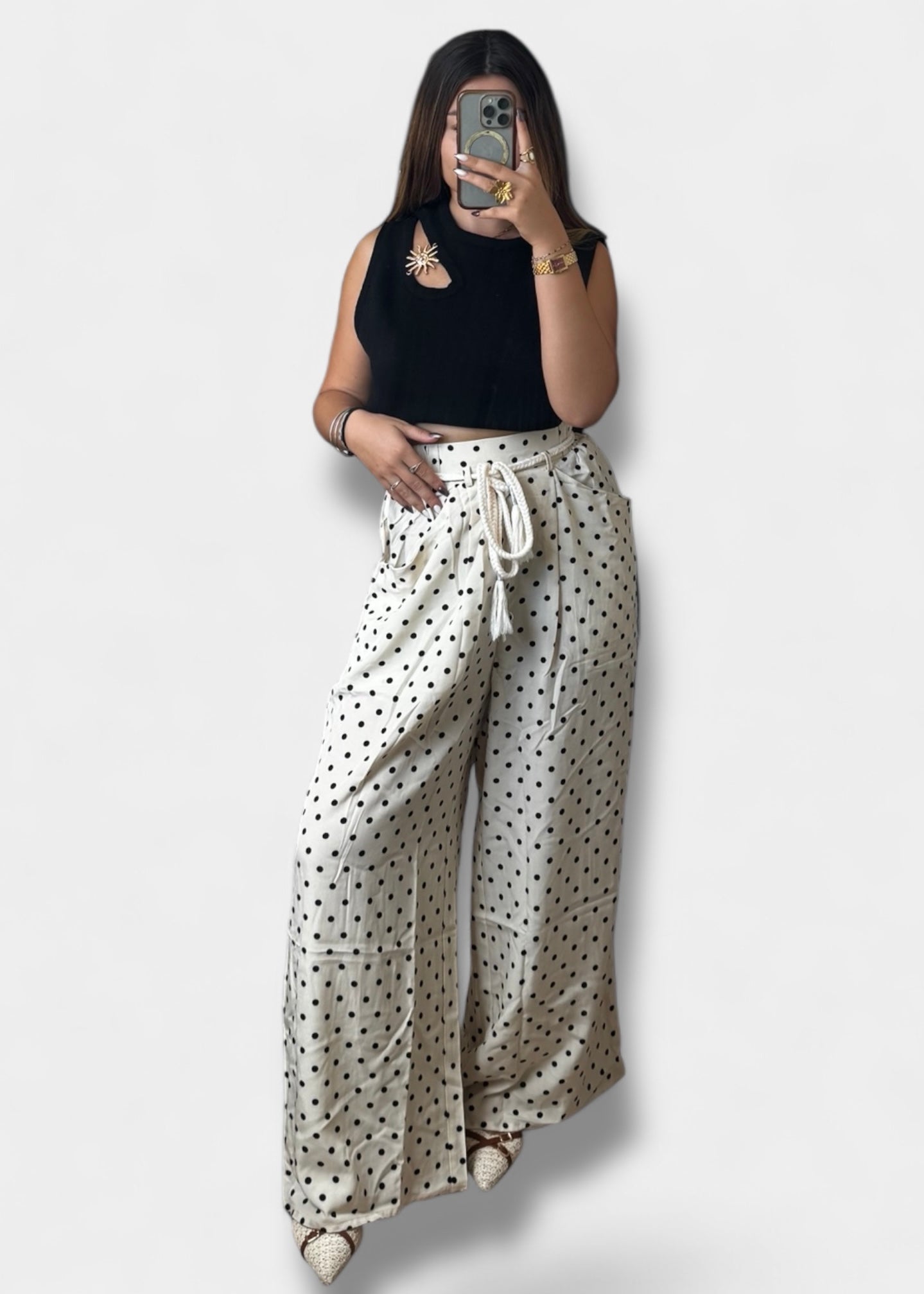 Pantalon à pois