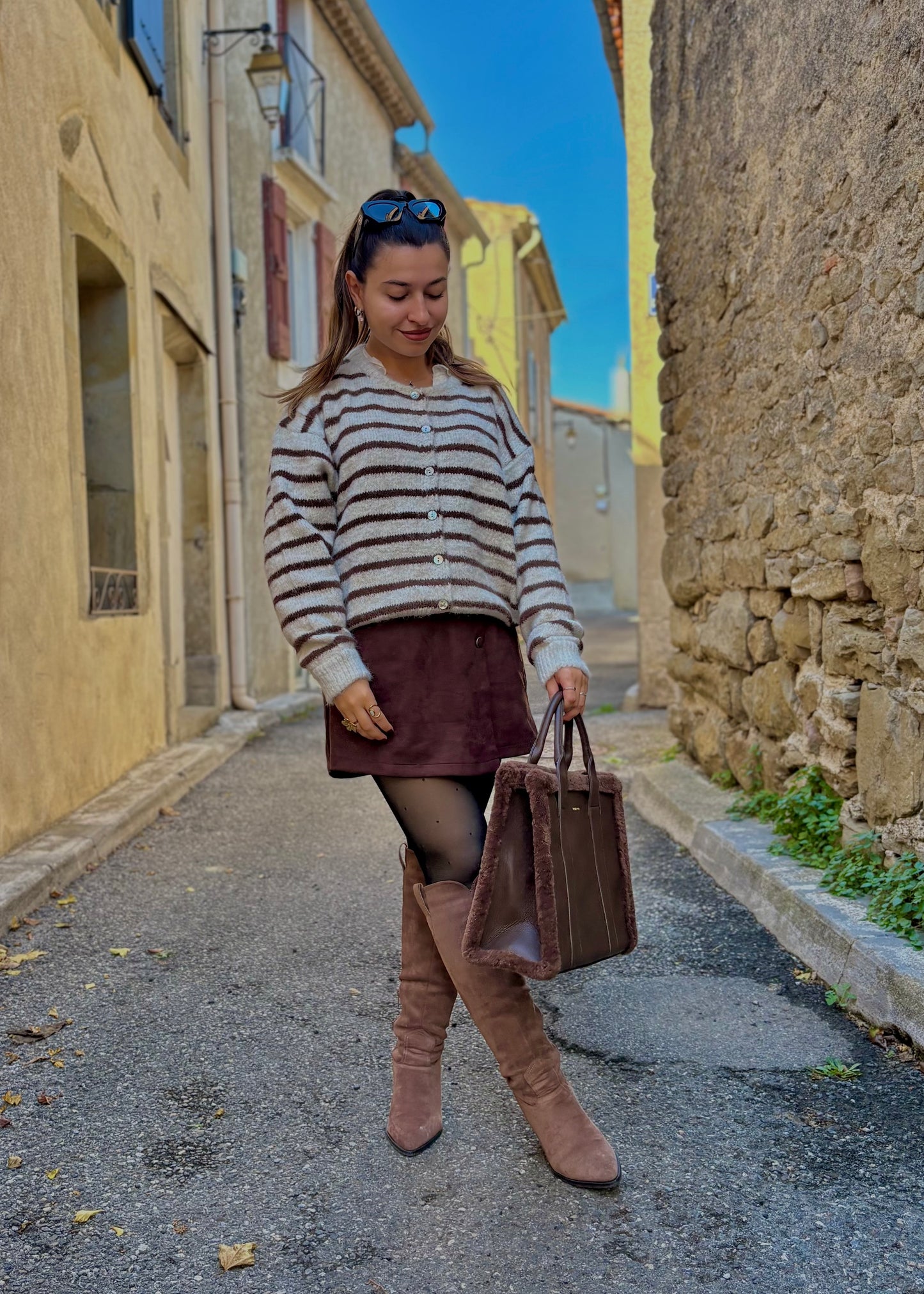 Gilet à rayures Aurore