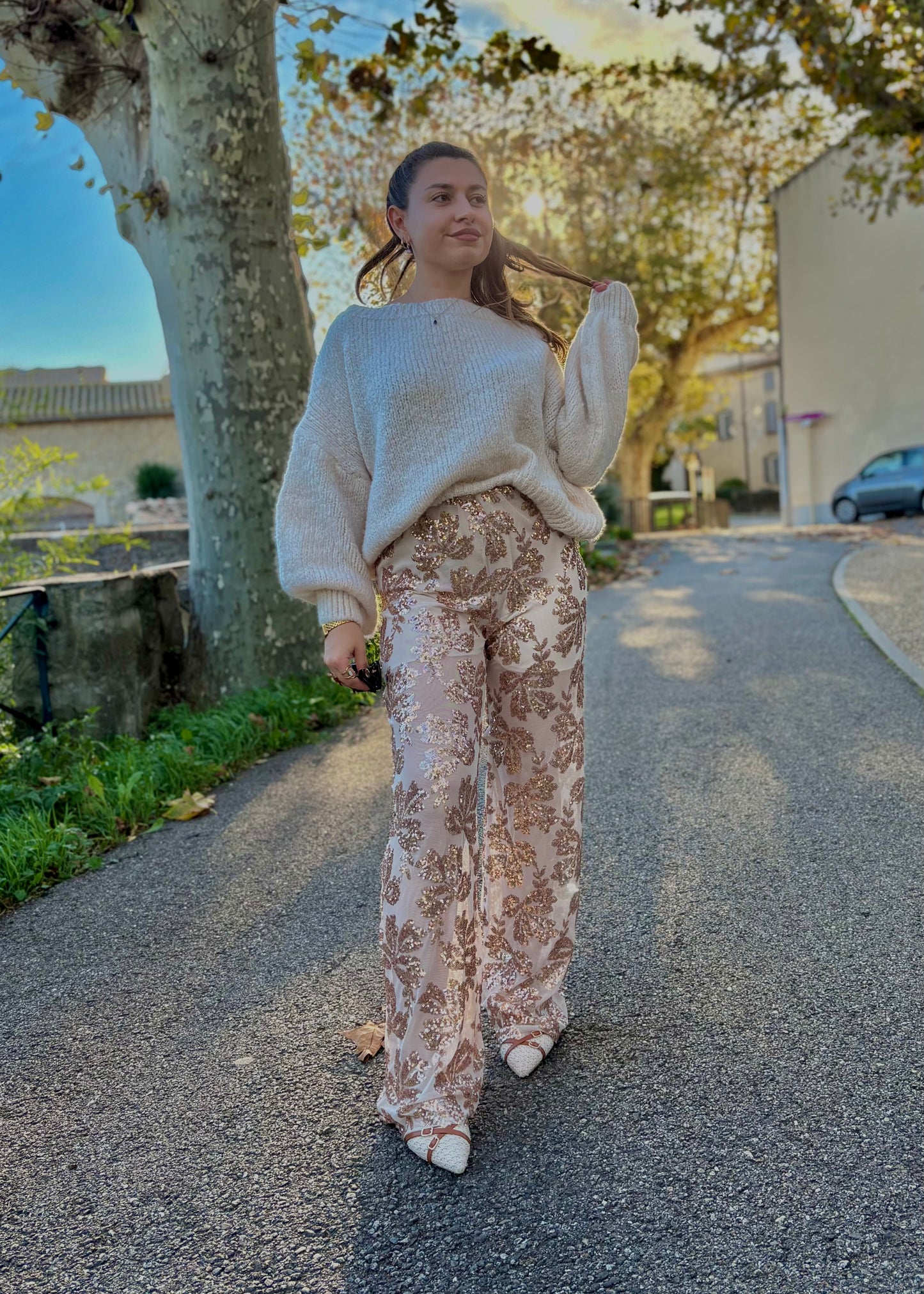 Pantalon à sequins