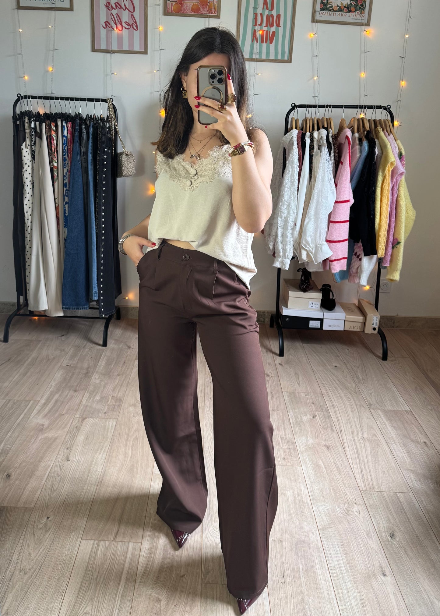 Caraco débardeur Beige