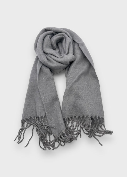 Écharpe à paillettes grise - L'accessoire chic et scintillant de l’hiver